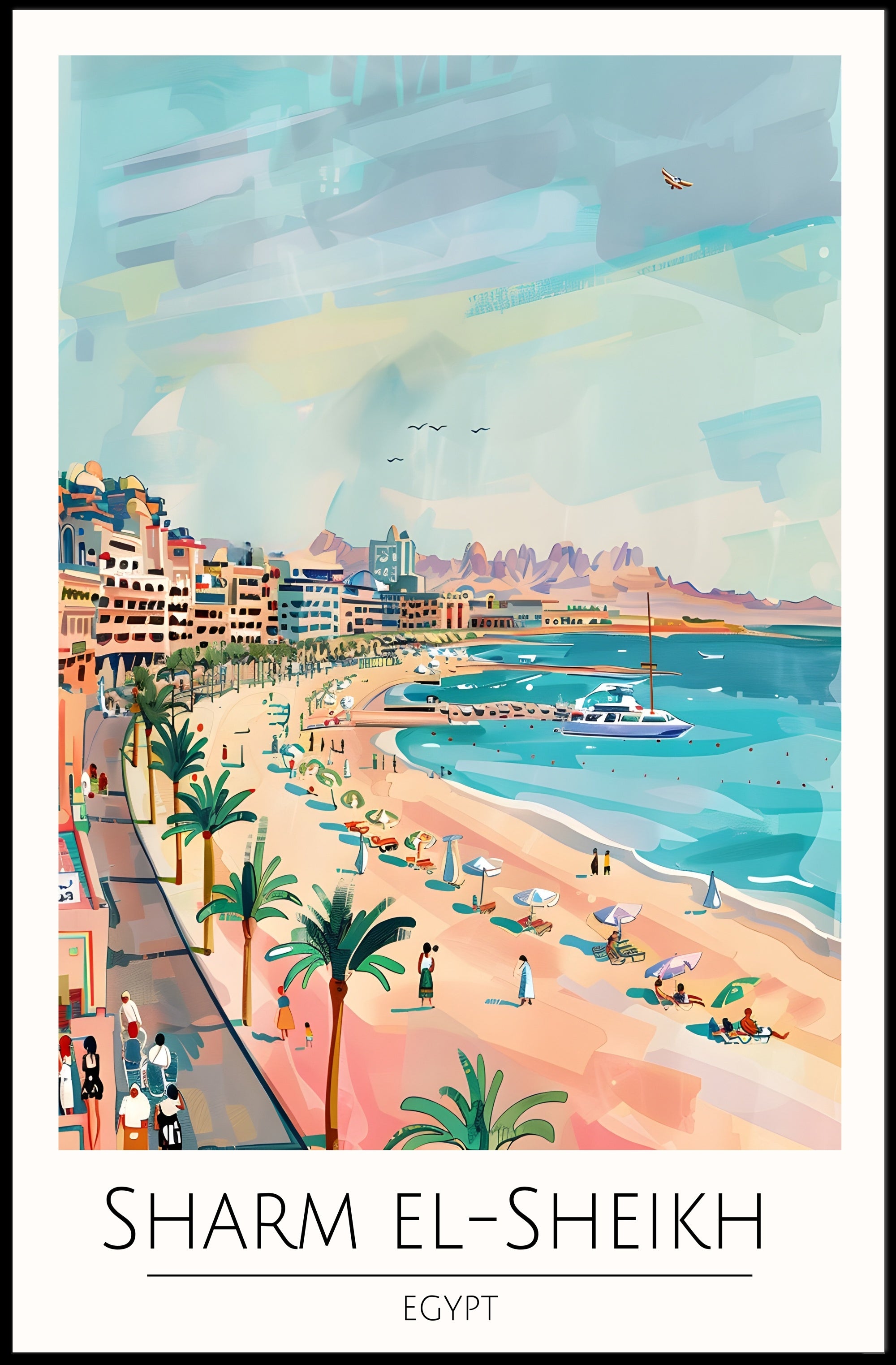 Sharm El-Sheikh Beach Scene Poster PosterGoat