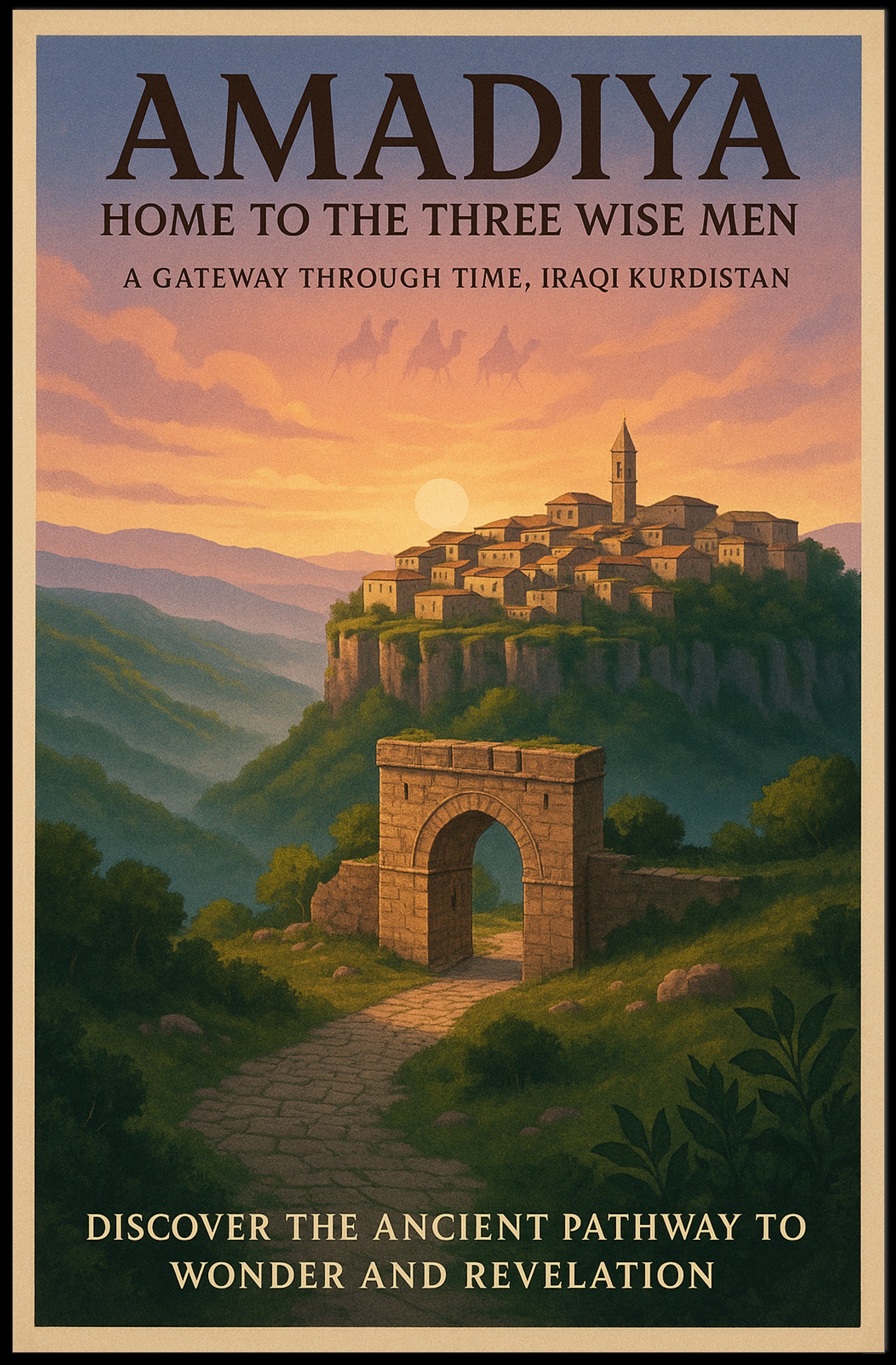 Amadiya Home to the Three Wise Men Poster PosterGoat