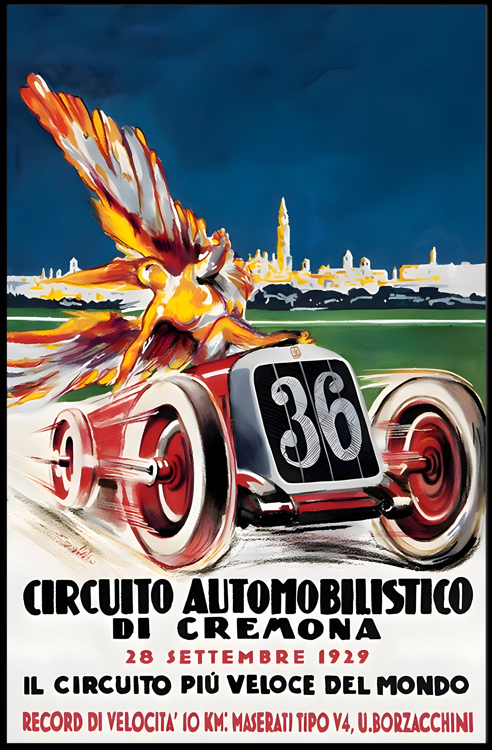 Circuito Automobilistico di Cremona 1929 Poster