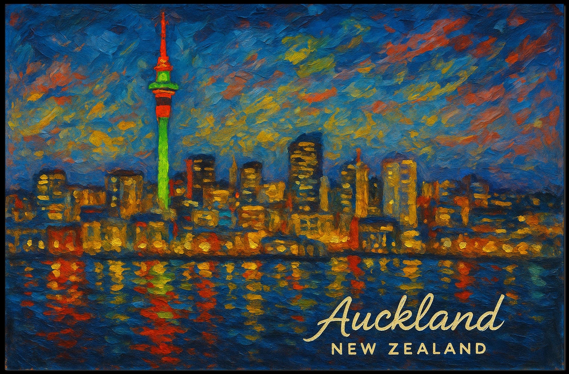 Auckland Skyline Poster