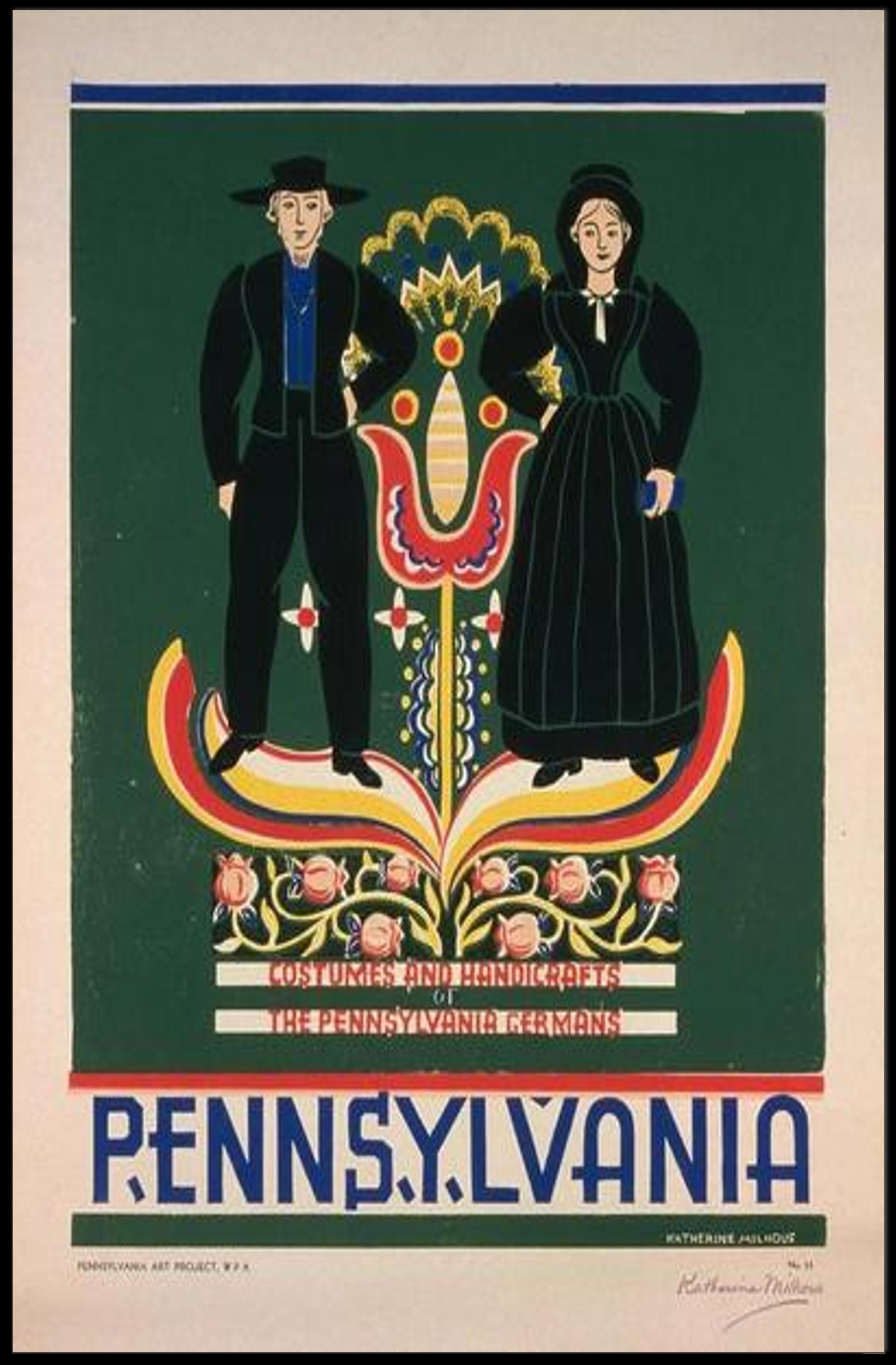 Costumes and Handicrafts of the Pennsylvania Germans Poster PosterGoat