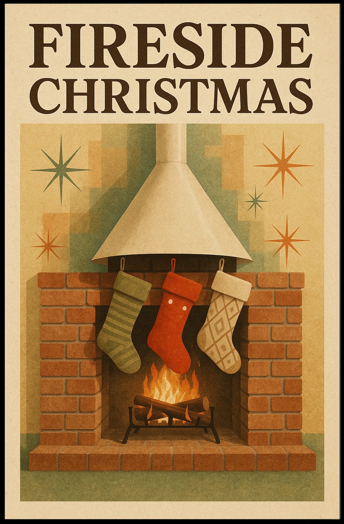 Fireside Christmas Poster