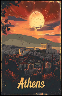 Athens at Dusk Poster