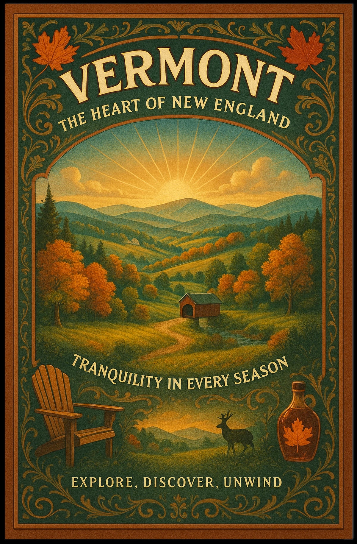 Vermont The Heart of New England Poster