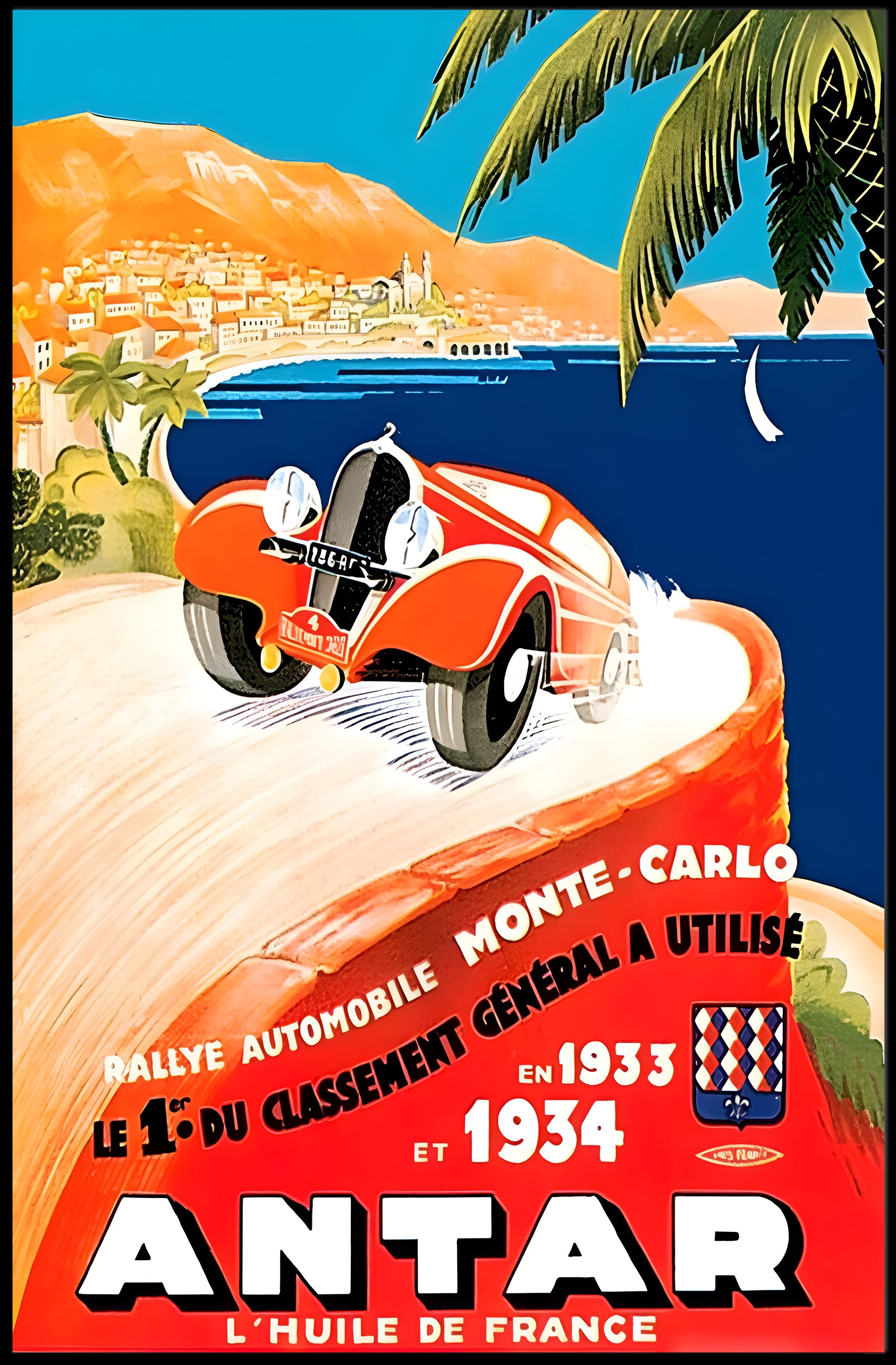 Monte Carlo Rally Advertisement Poster