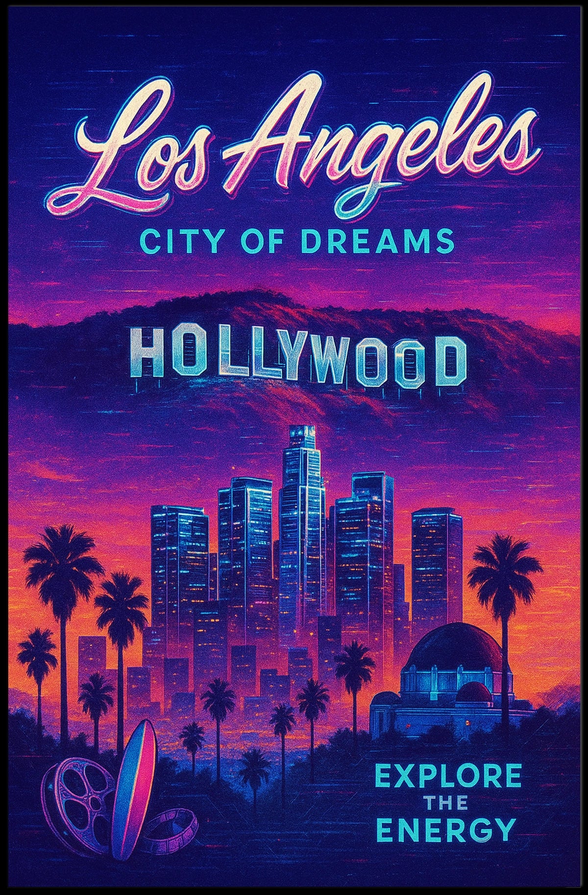 Los Angeles Dreamscape Poster: Neon City Vibes