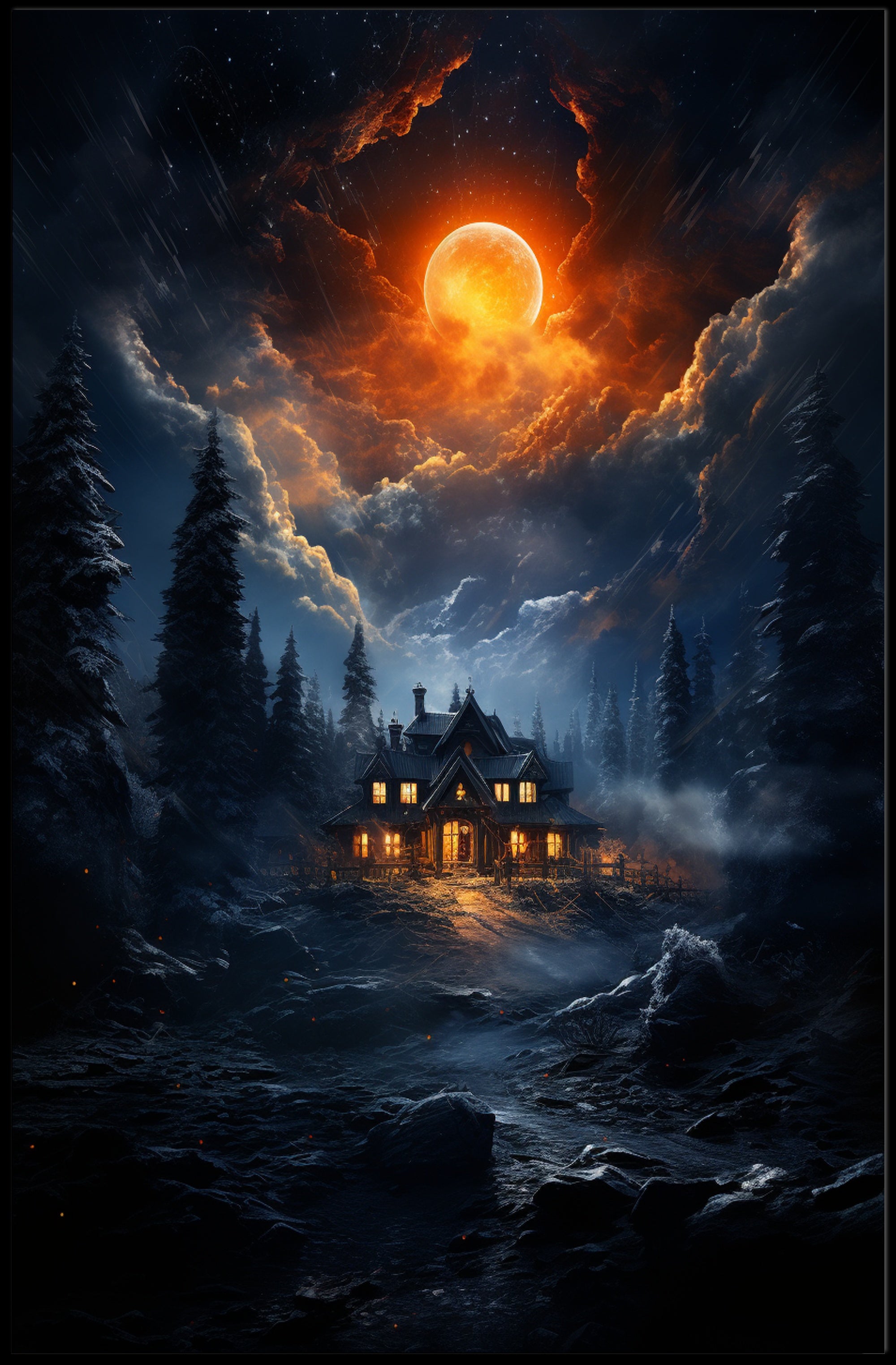 Enchanted Nightscape Poster