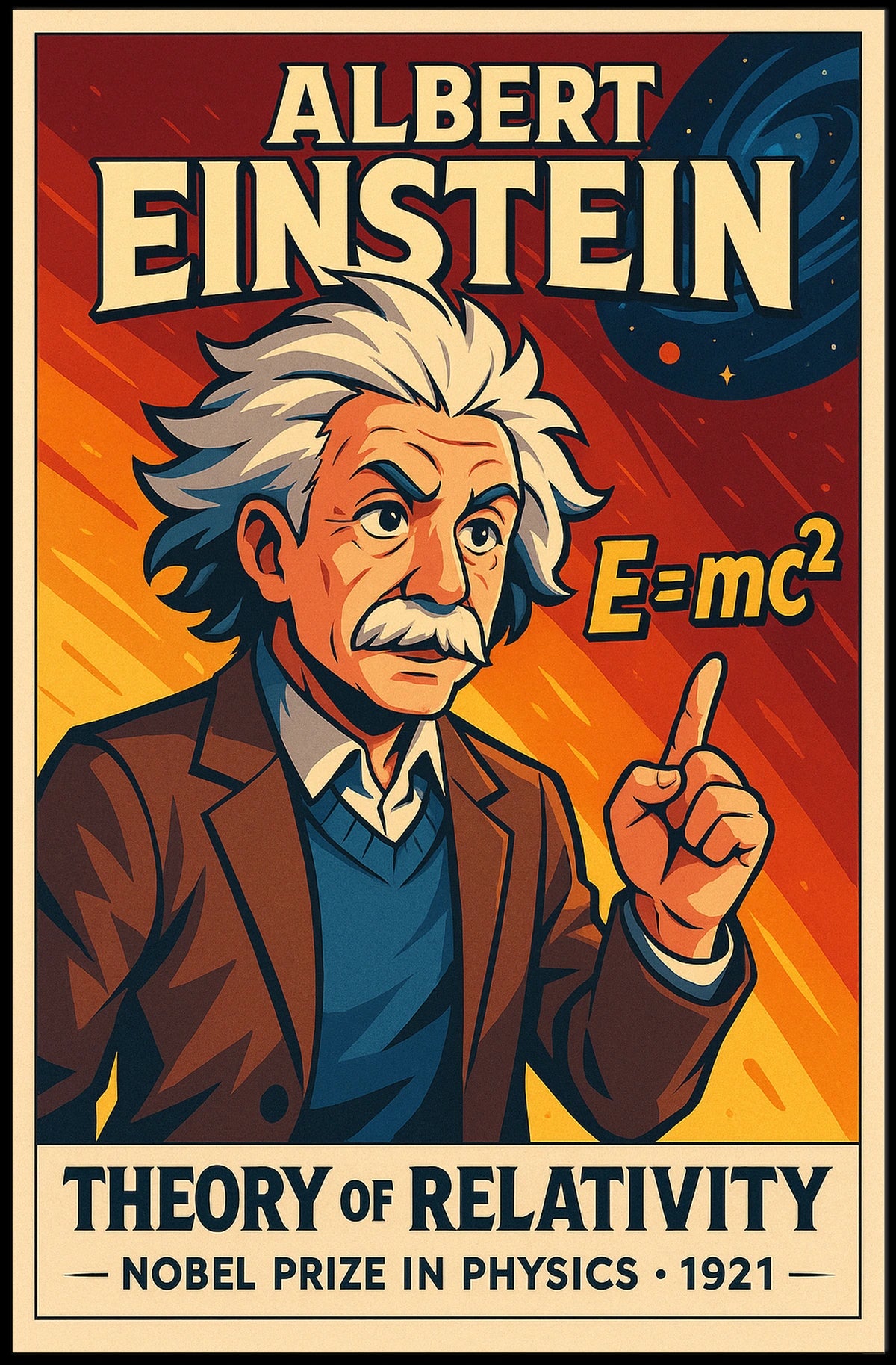 Albert Einstein Theory Of Relativity Poster