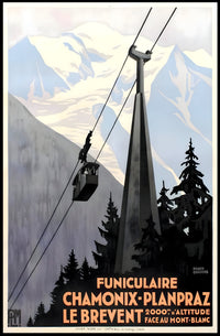 Chamonix Funicular Railway Adventure Vintage Travel Poster PosterGoat