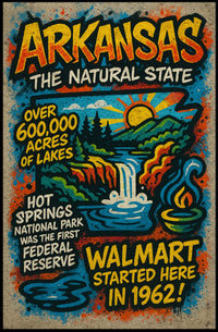 Arkansas The Natural State Poster