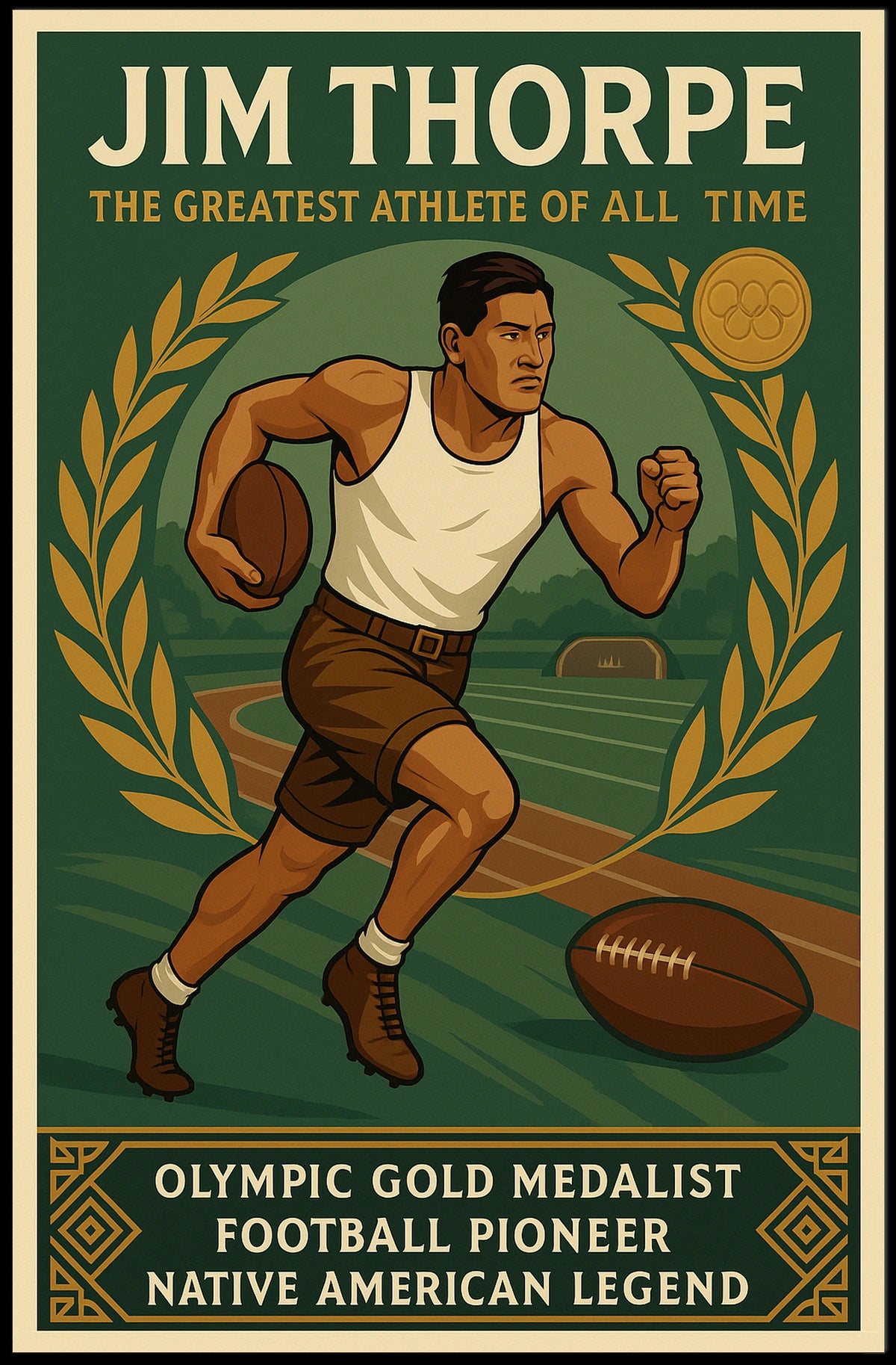 Jim Thorpe A Legendary Athlete Poster