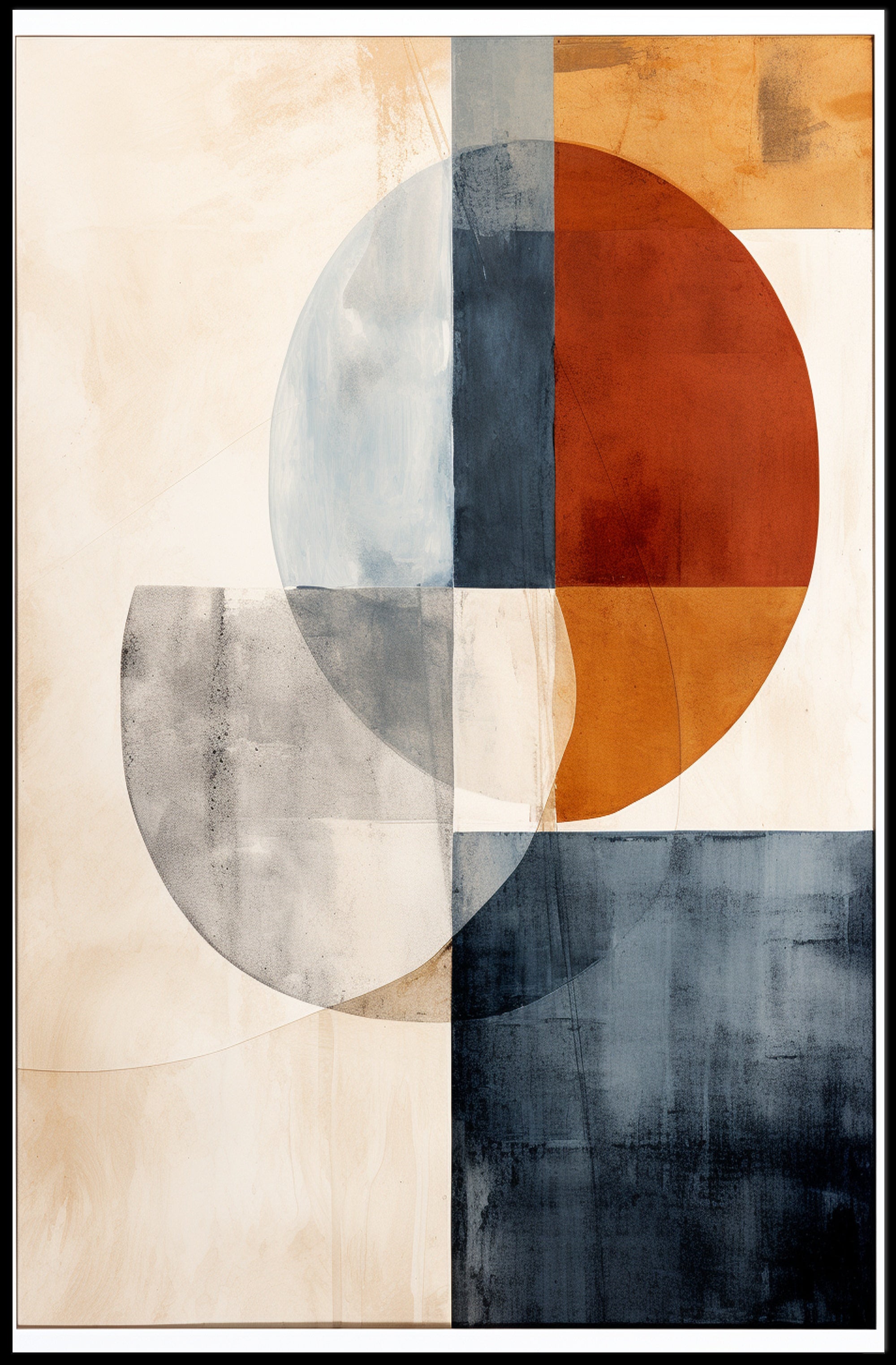 Abstract Geometric Composition Abstract Poster