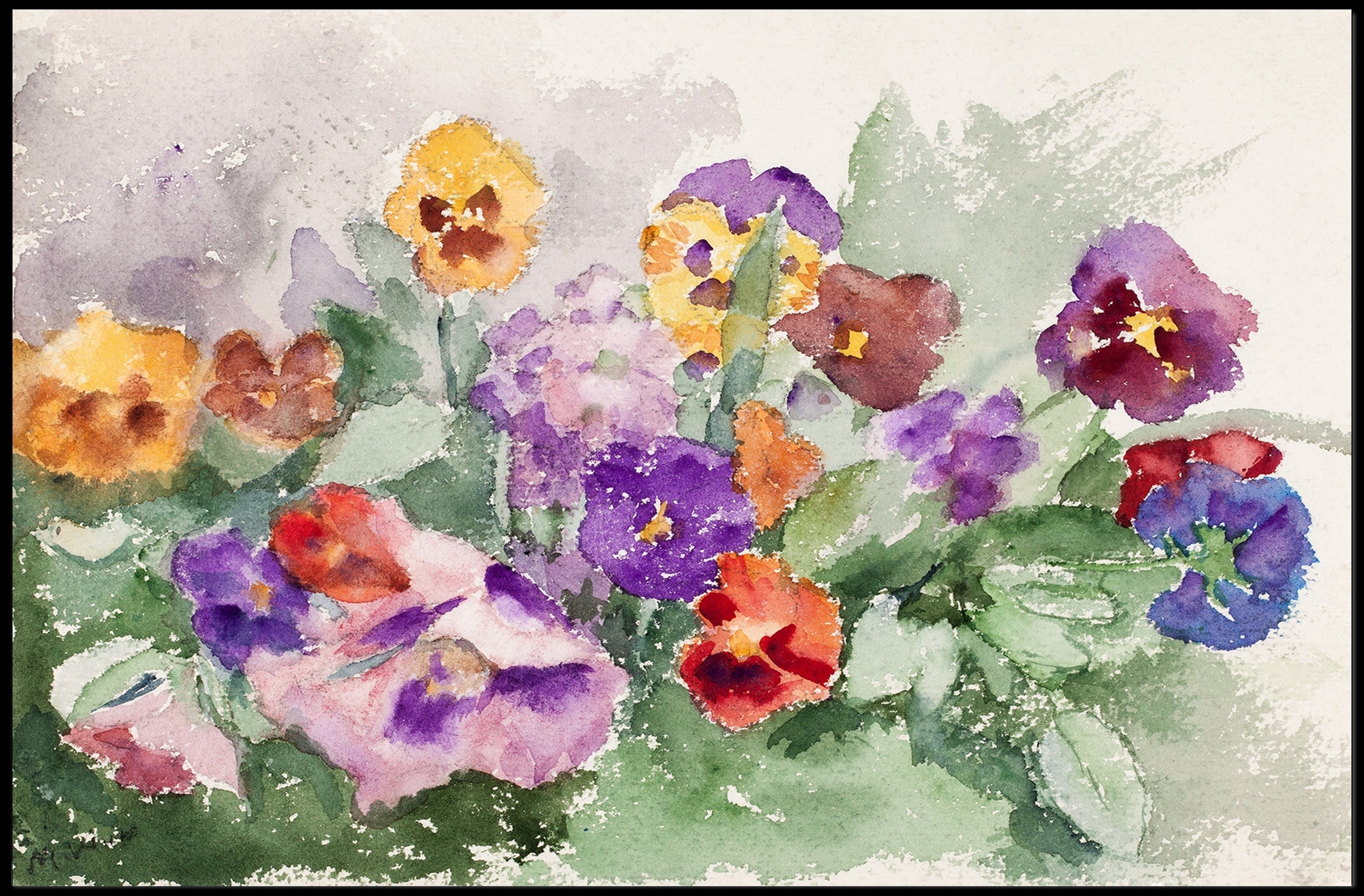 Watercolor Blossoms Poster