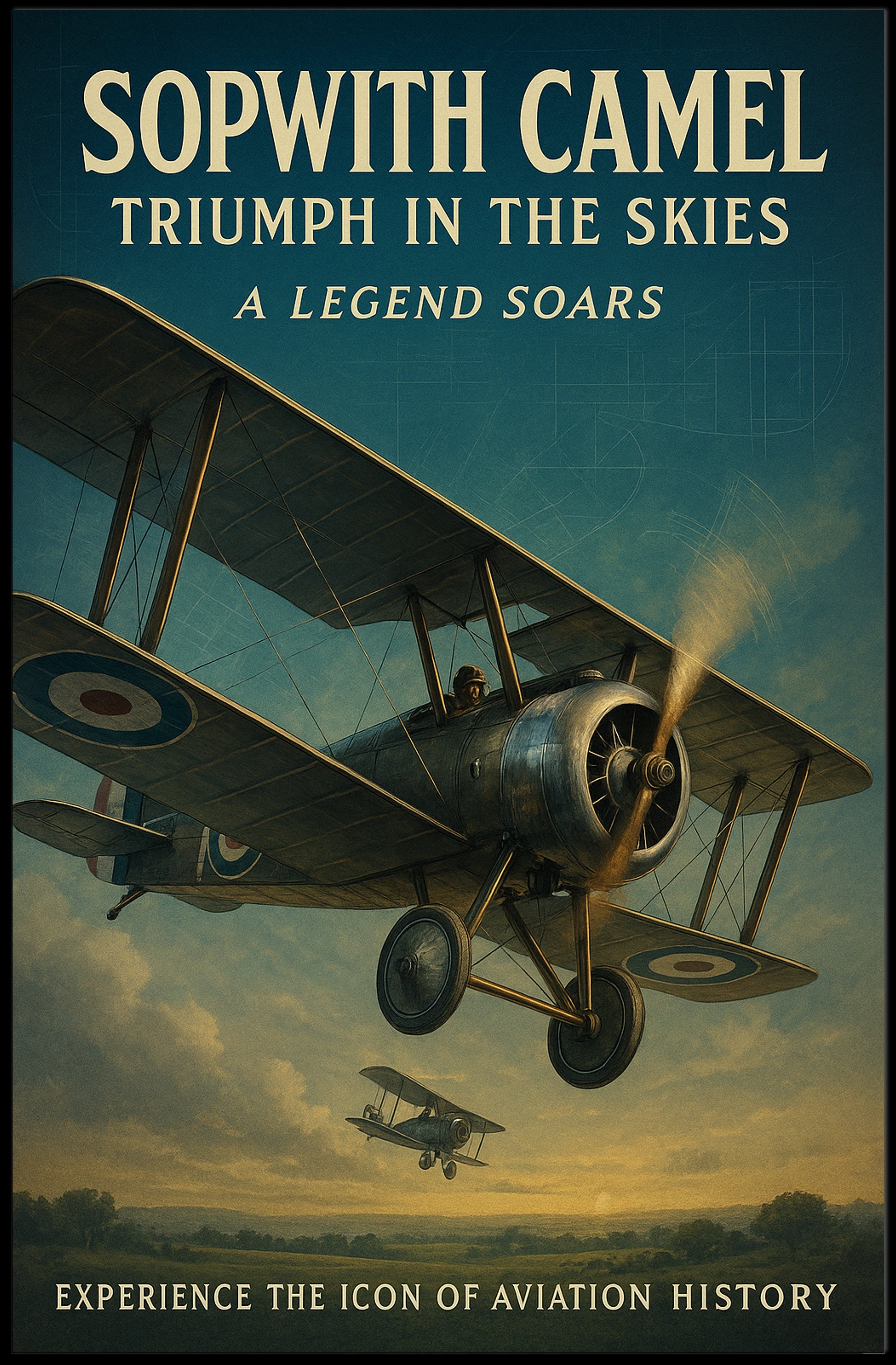 Sopwith Camel Triumph Vintage Aviation Historical or Presidential Poster