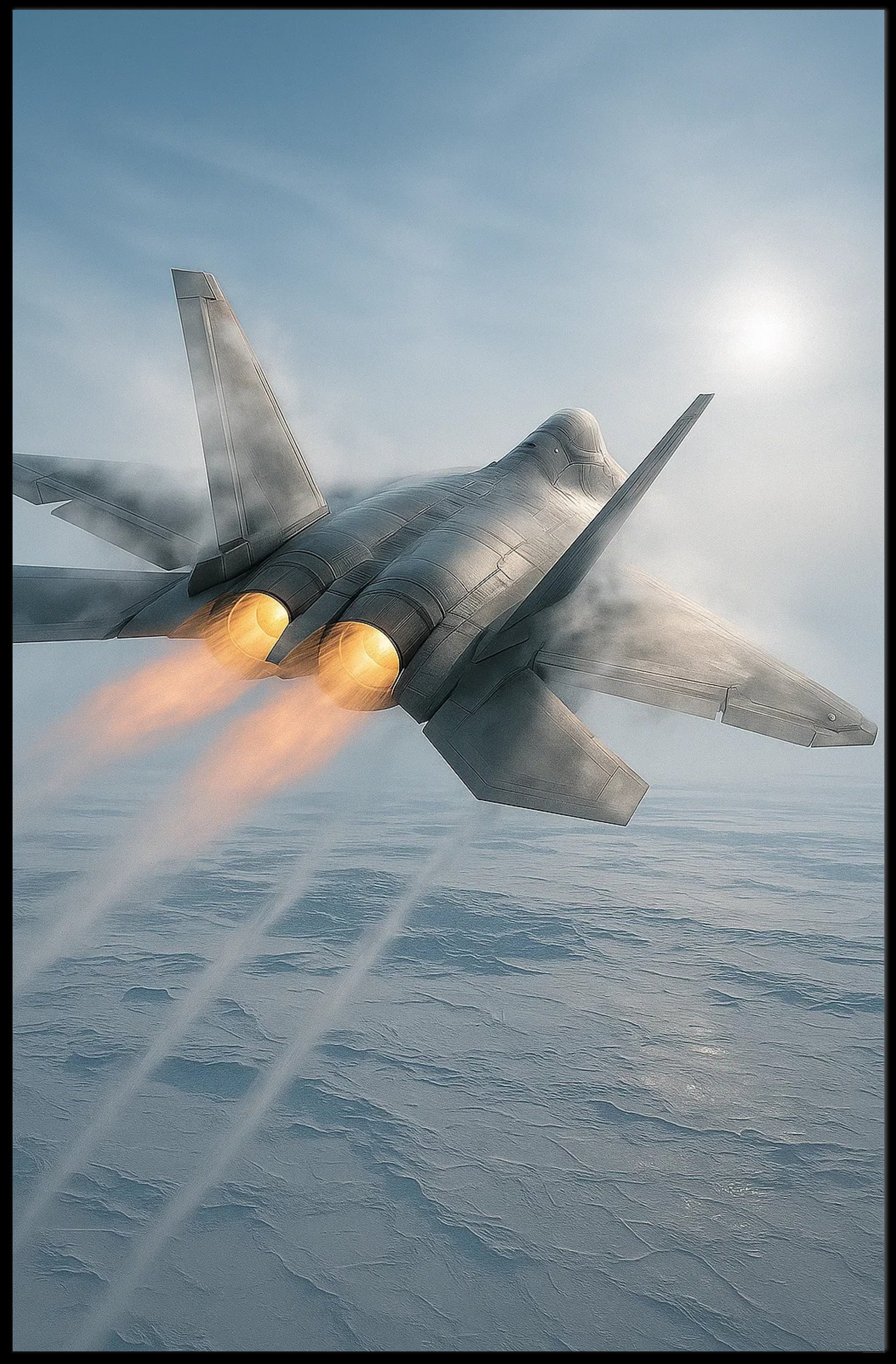 Lockheed Martin F-22 Raptor Military Jet Fighter Poster