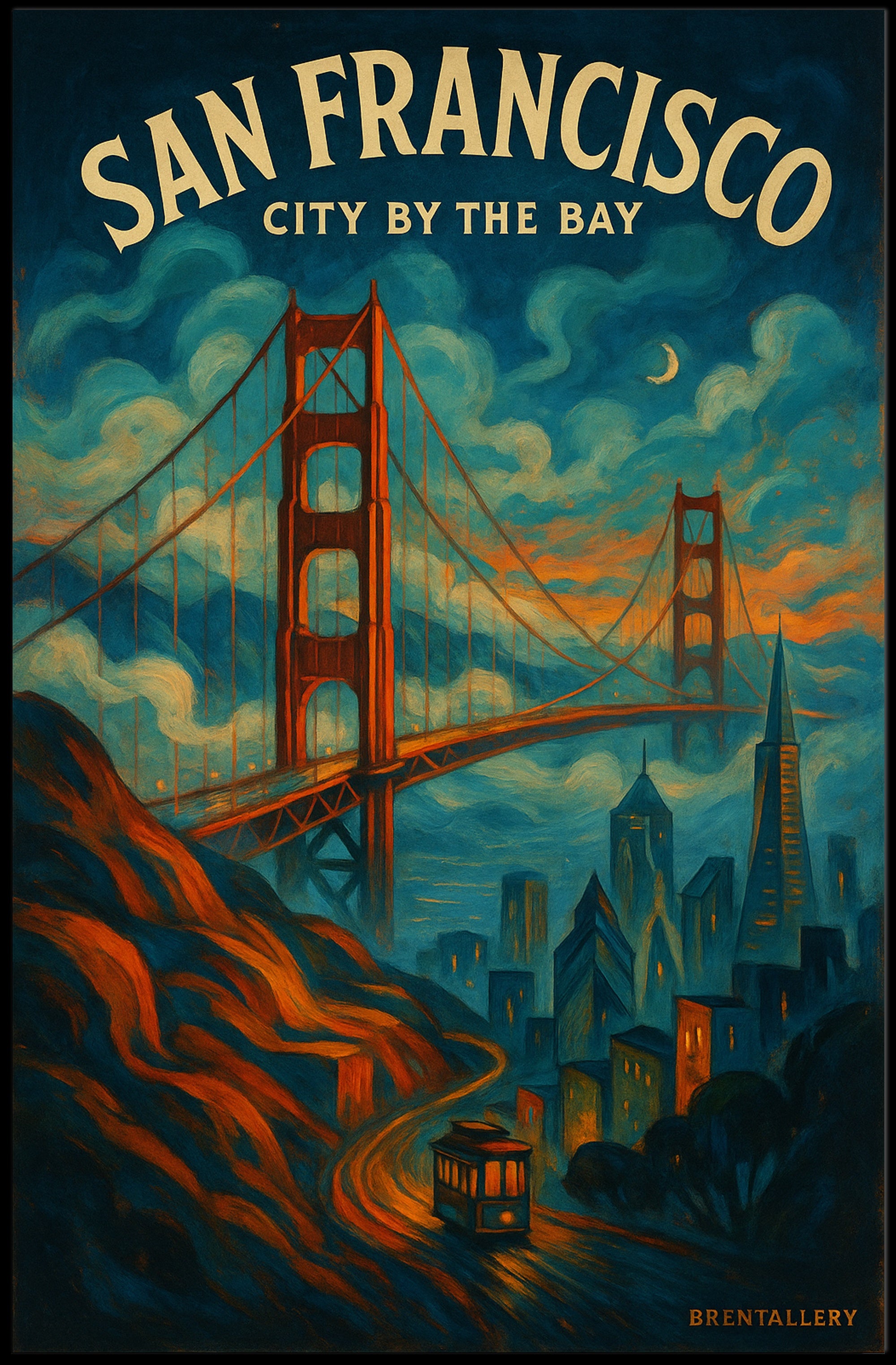 San Francisco Golden Gate Bridge Travel Poster