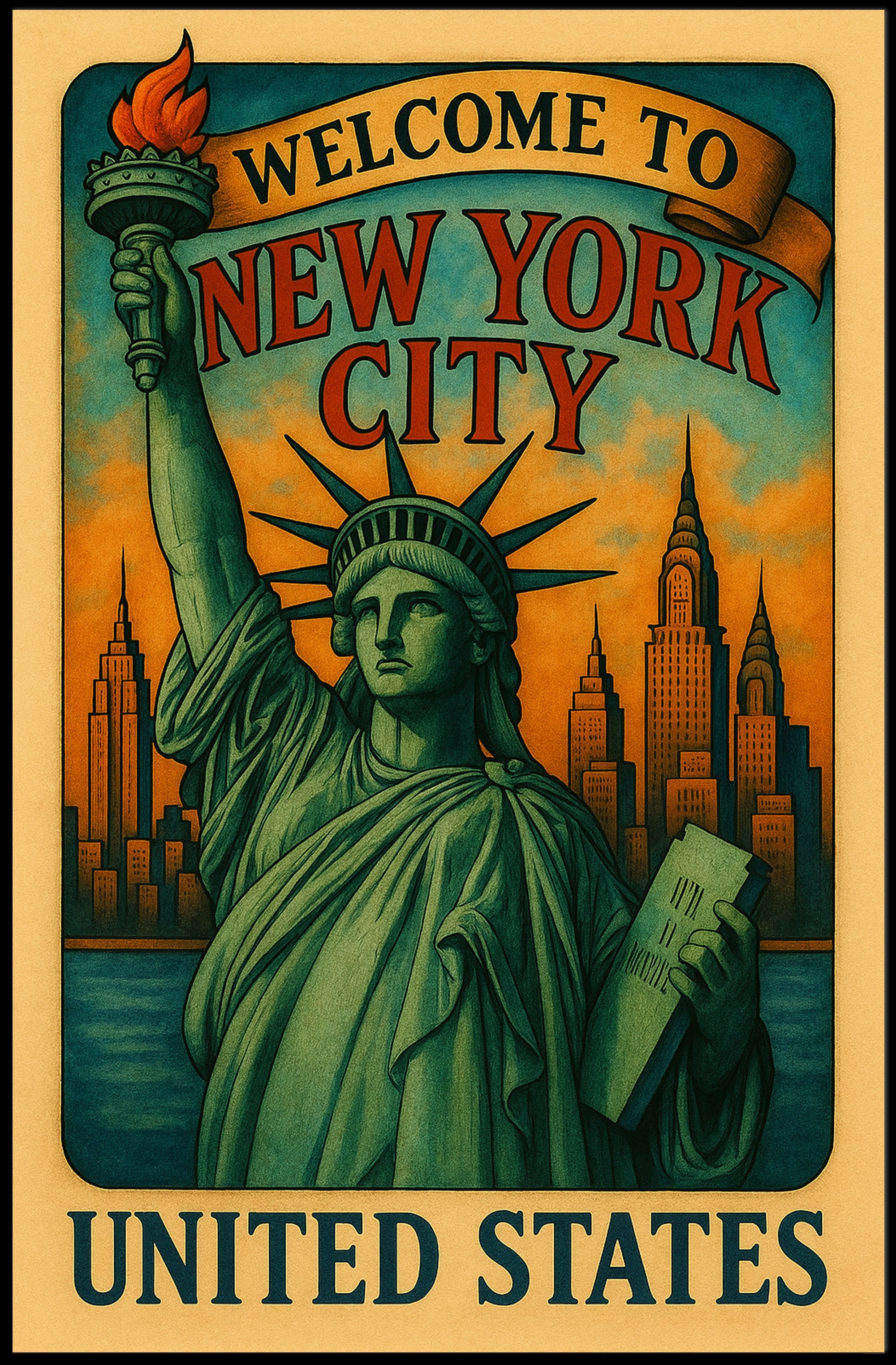 Welcome To New York City Poster Art Print Decor PosterGoat