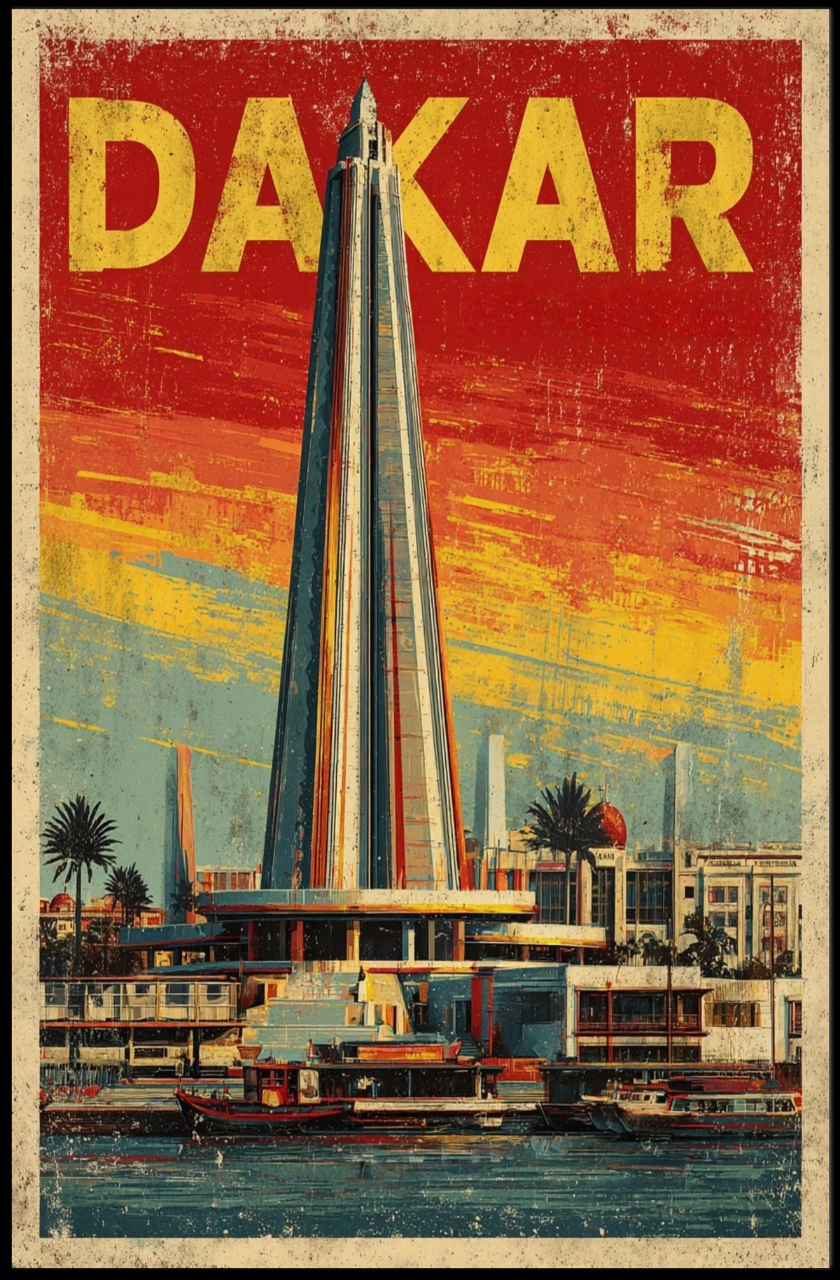 Dakar Skyline Poster