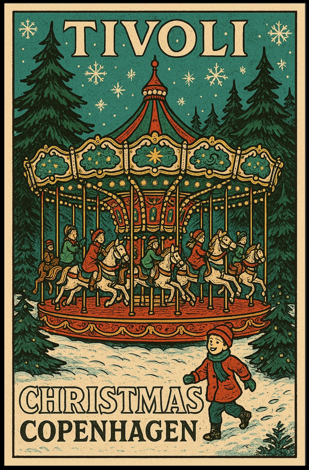 Tivoli Christmas in Copenhagen Poster