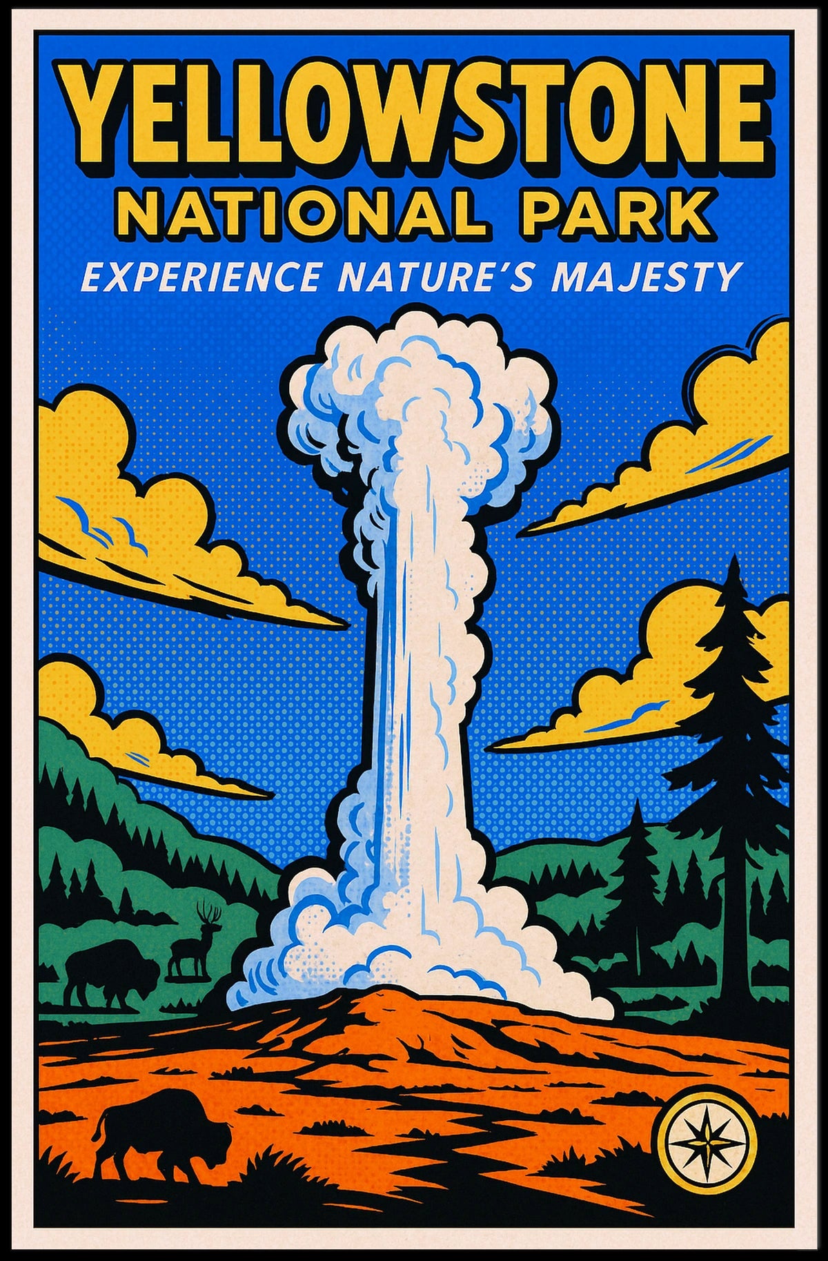 Yellowstone National Park Experience Nature's Majesty Poster