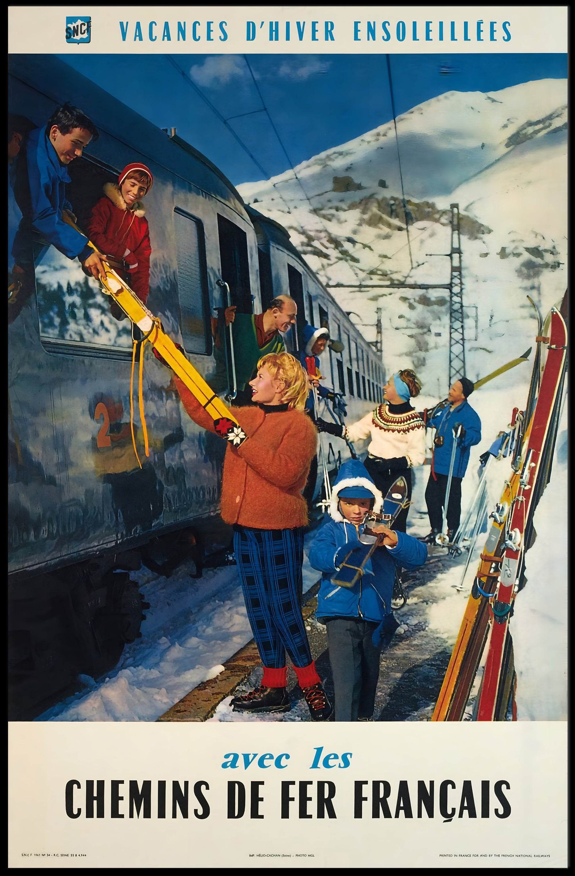 Winter Holidays with French Railways Poster PosterGoat