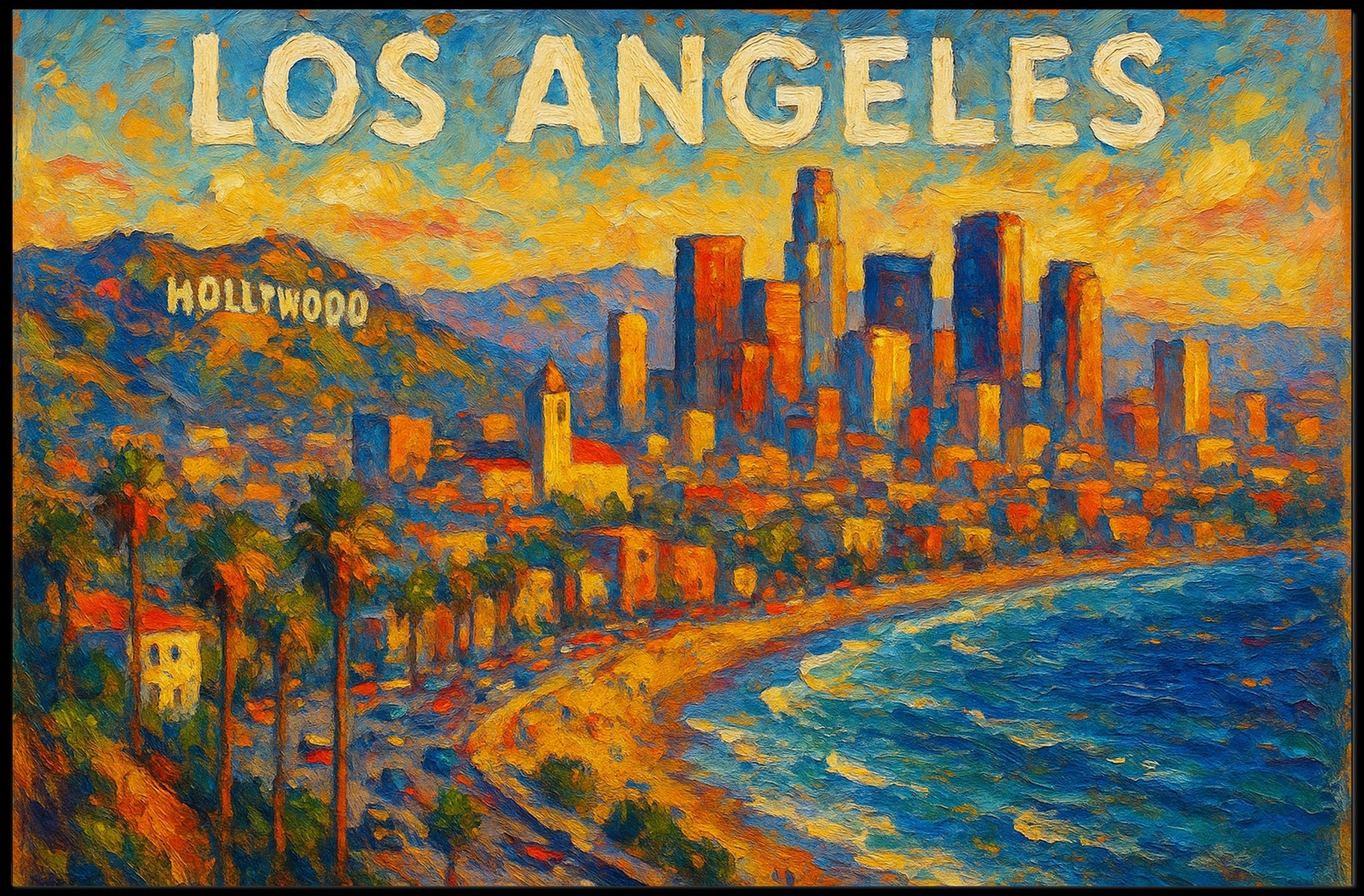 Los Angeles Skyline Poster