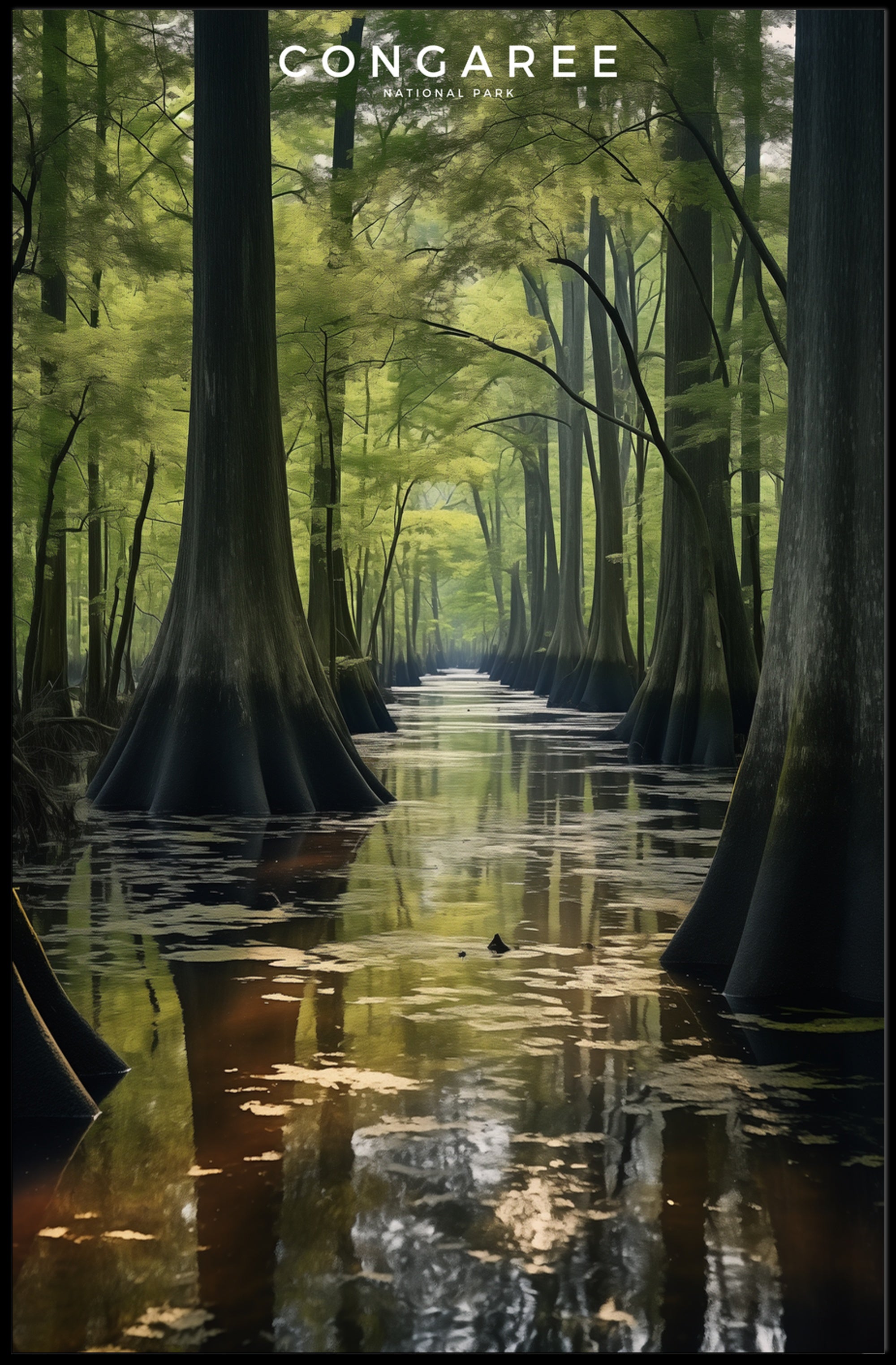 Congaree Tranquil Waters Travel Poster Print