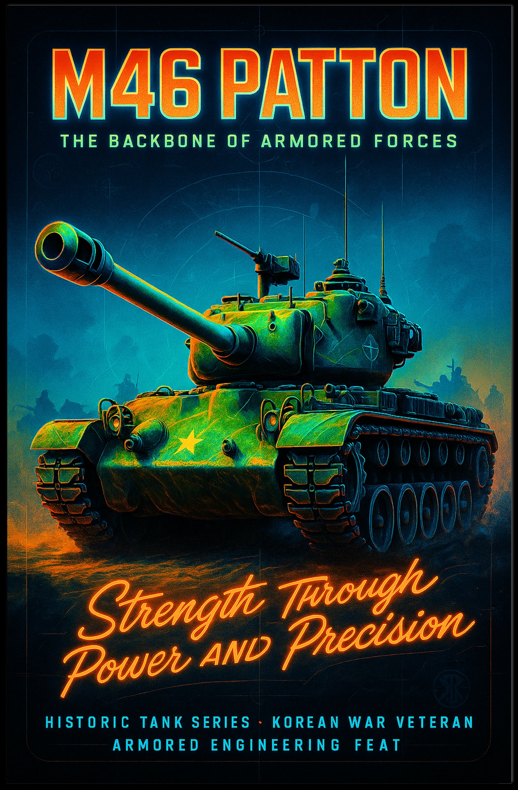 M46 Patton - The Backbone of Armored Forces Poster PosterGoat