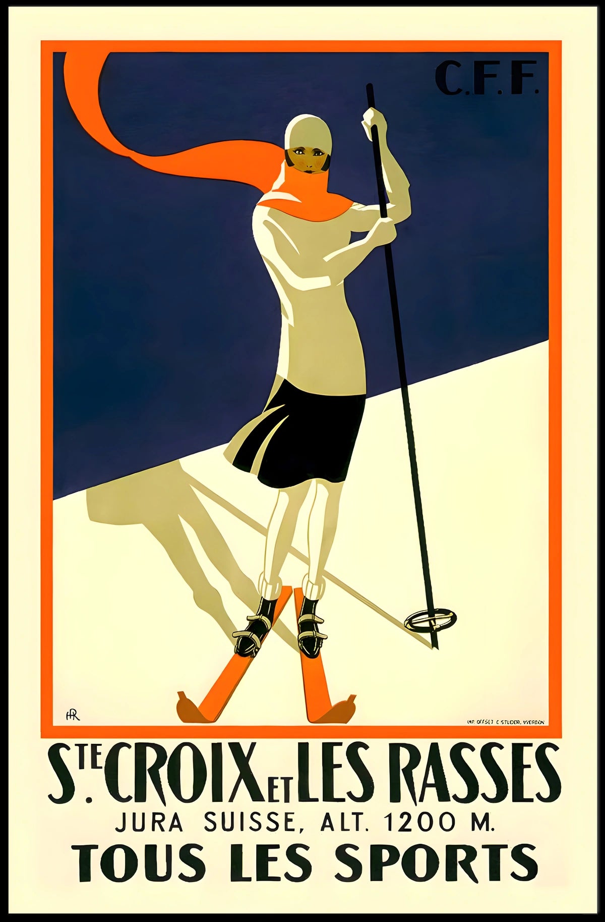 Winter Sports In Sainte-Croix Poster