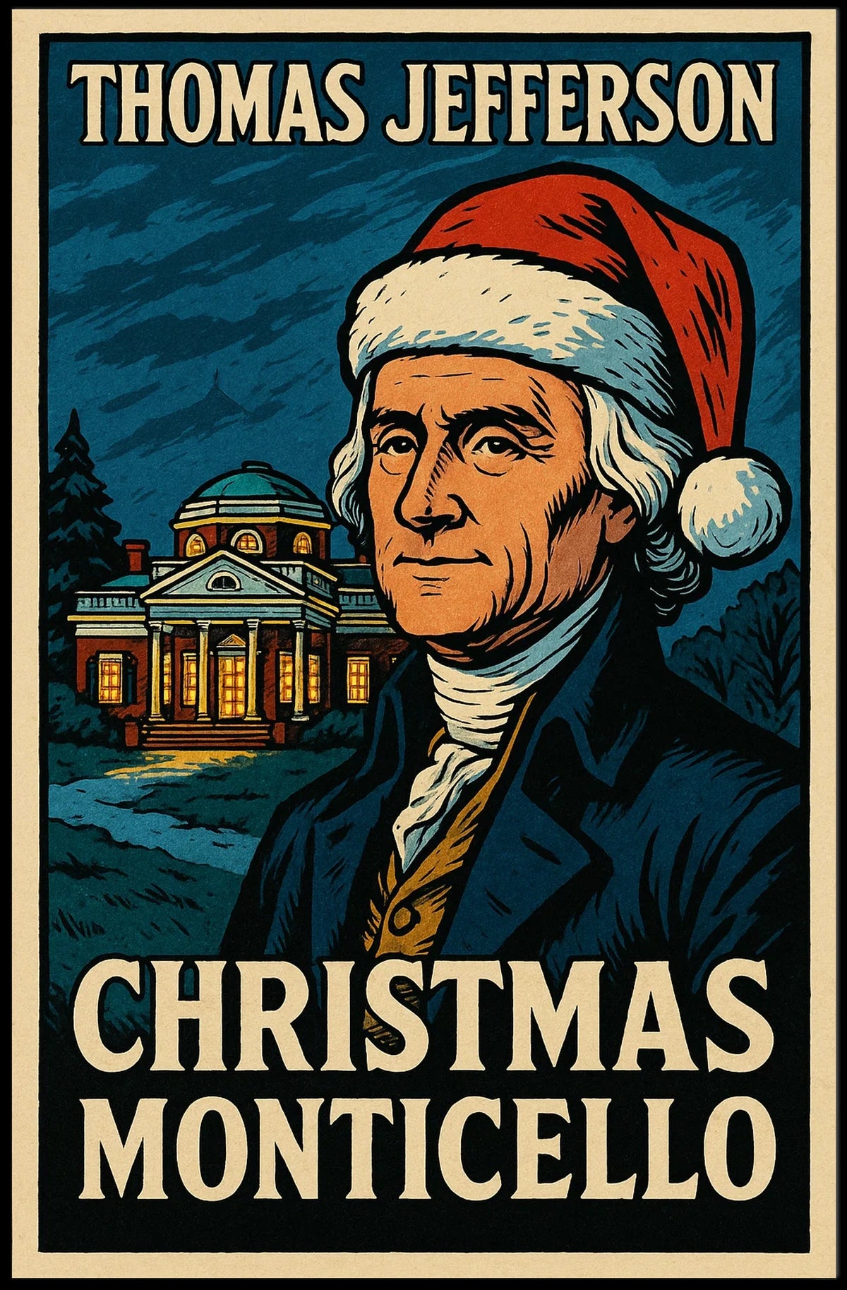 Thomas Jefferson Christmas At Poster