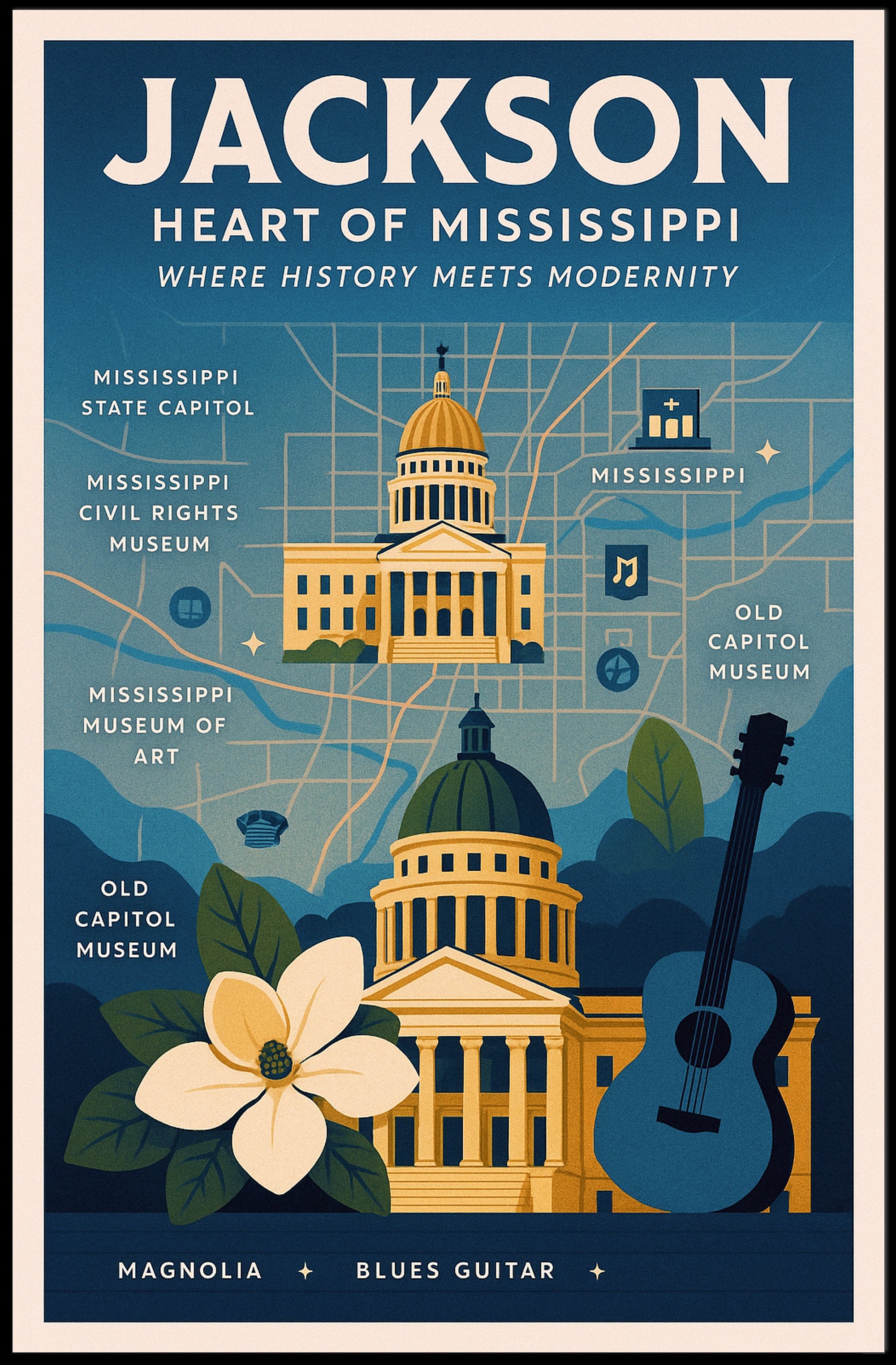 Jackson - Heart of Mississippi Poster