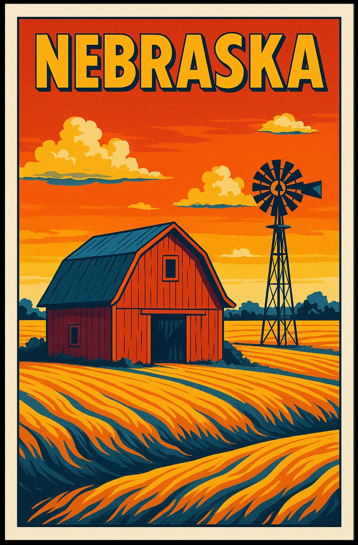 Nebraska Countryside Poster