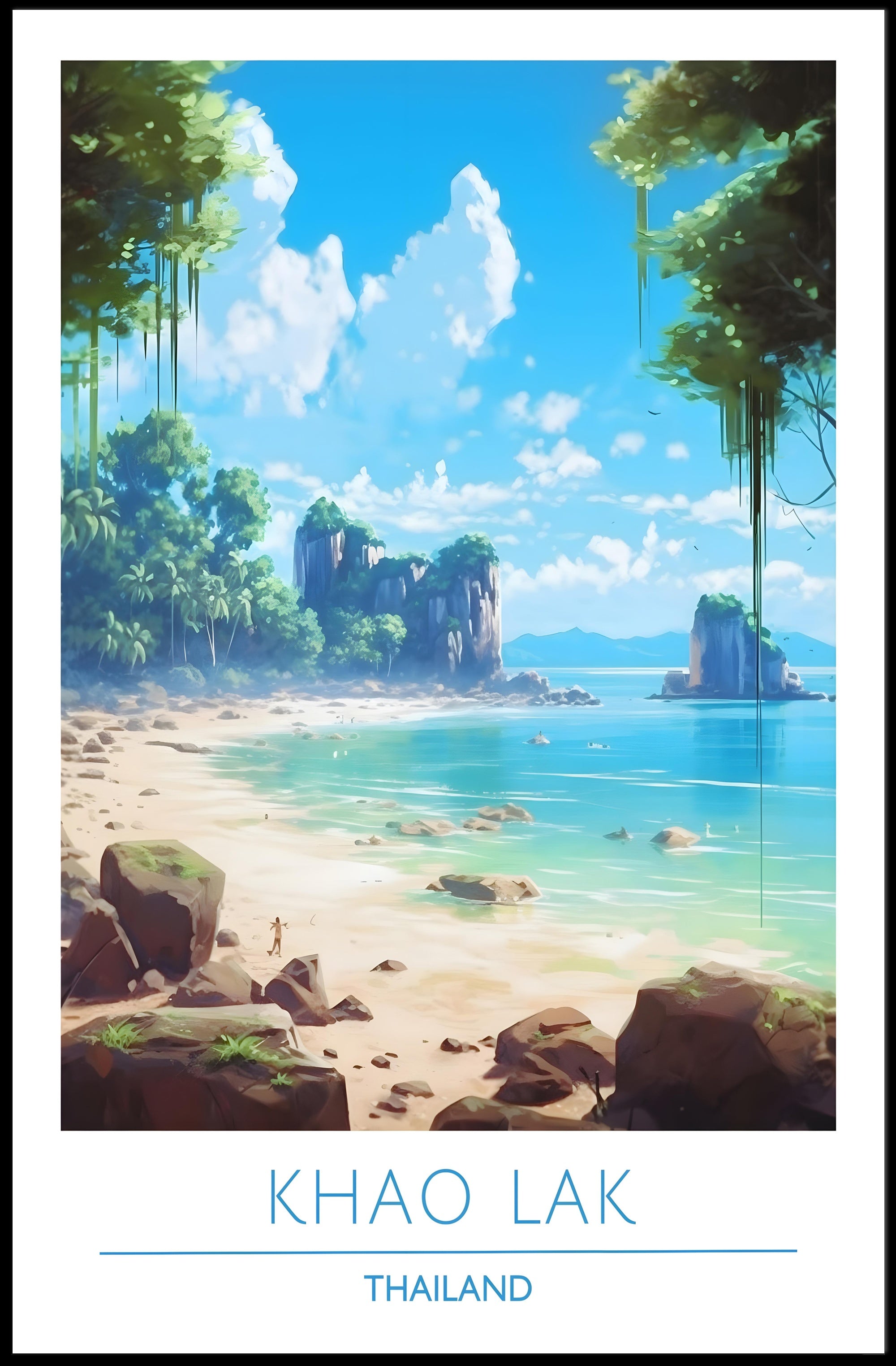 Serene Coastal Escape Poster
