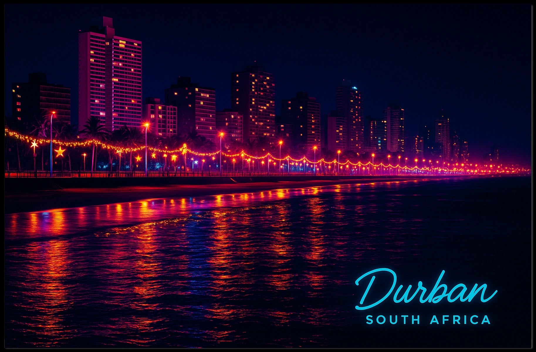Durban at Night Poster