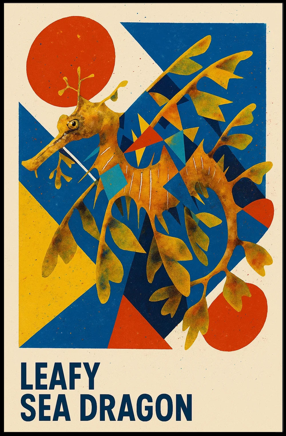 Leafy Sea Dragon Marine Life Art Poster