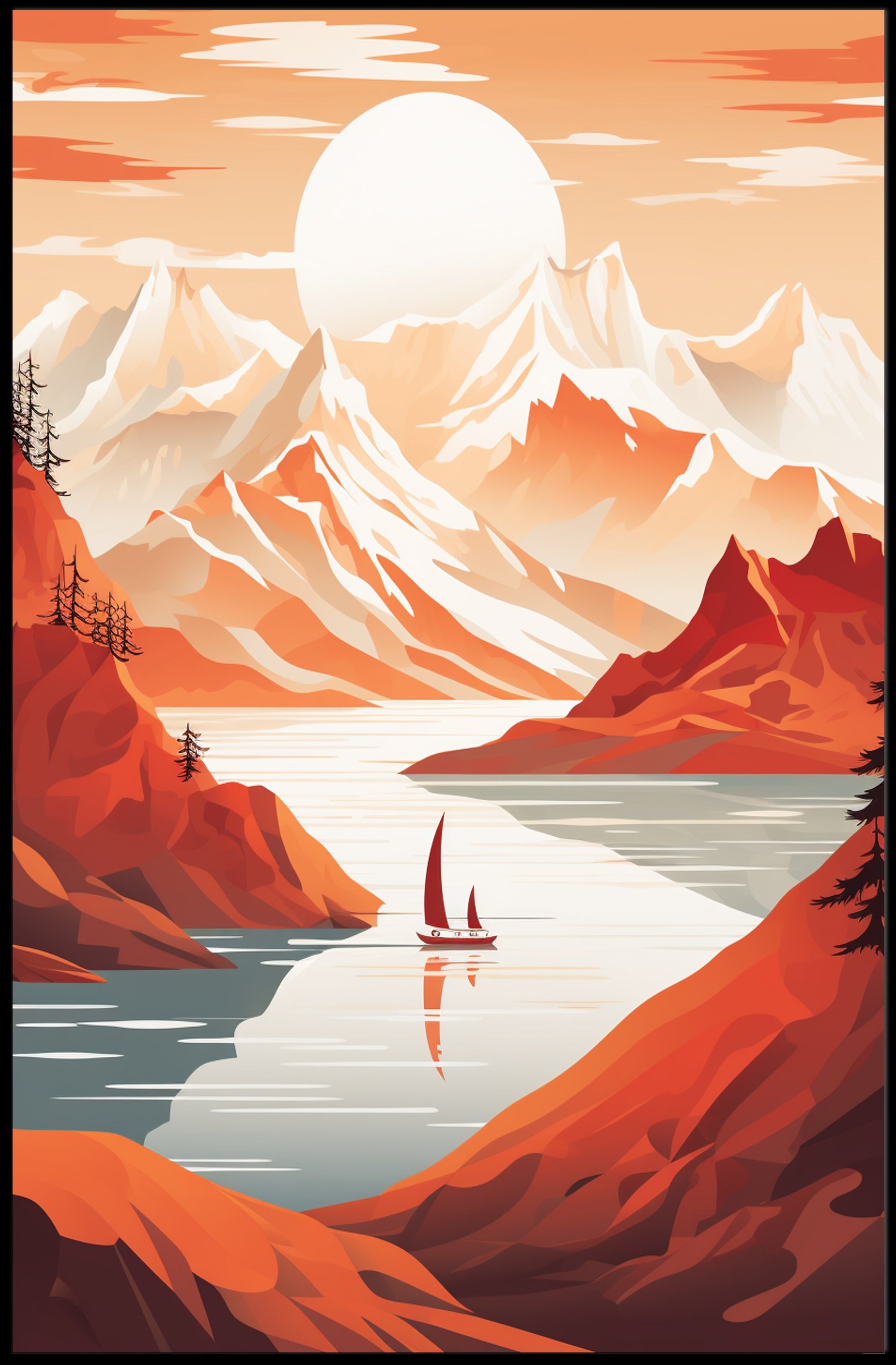Tranquil Mountain Escape Poster PosterGoat