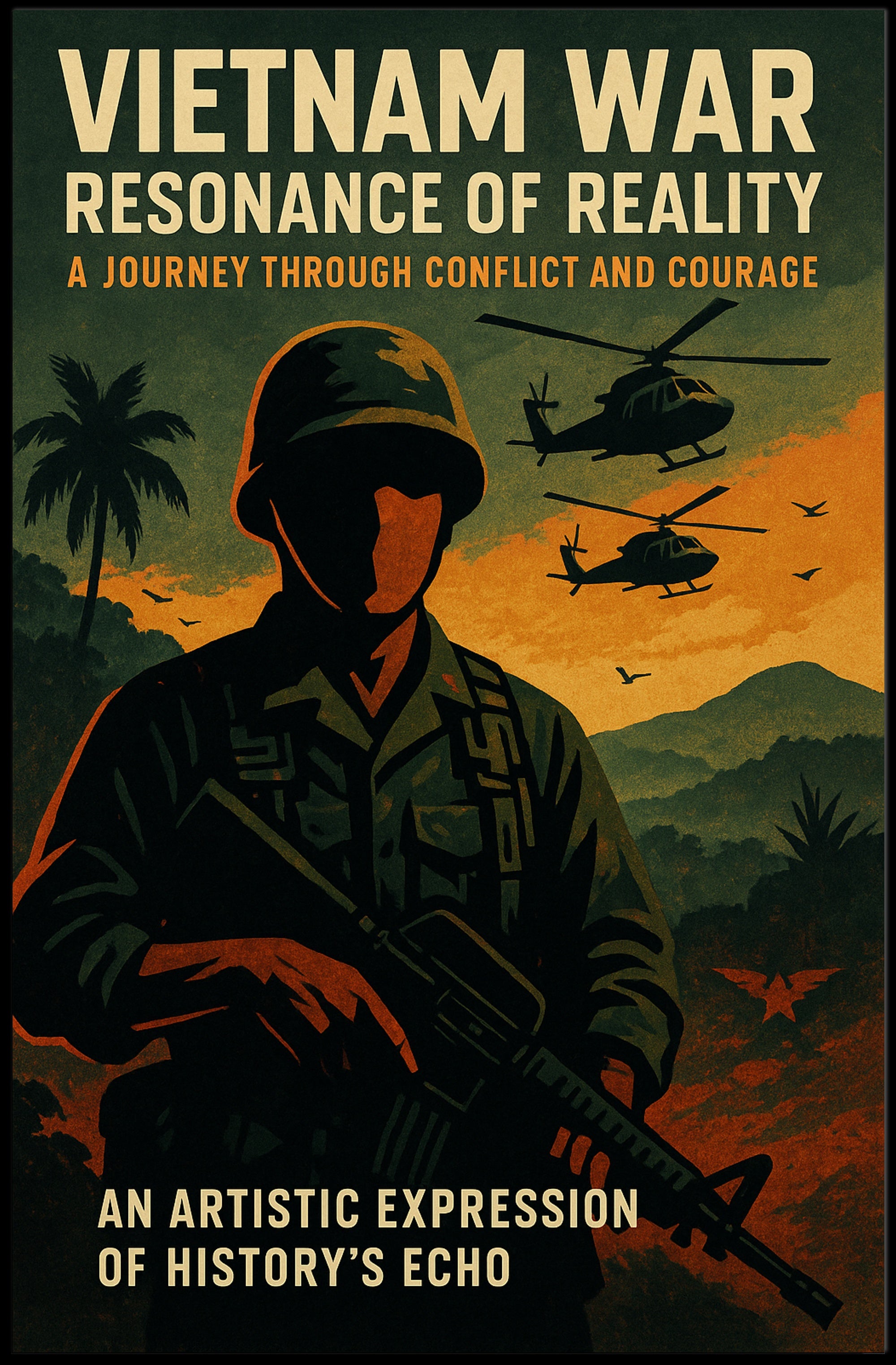 Vietnam War Vintage Poster Historical Military Print