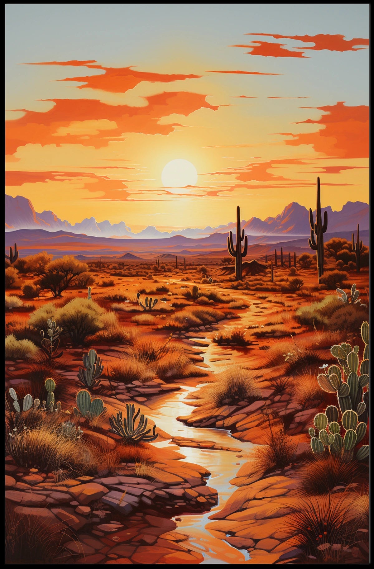 Desert Sunset Poster