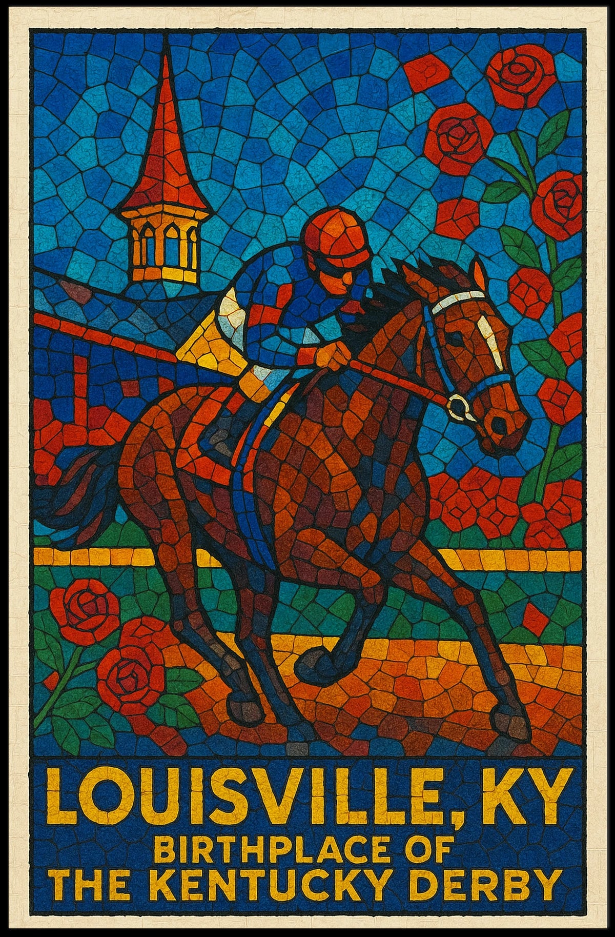 Louisville, KY Birthplace of the Kentucky Derby Poster