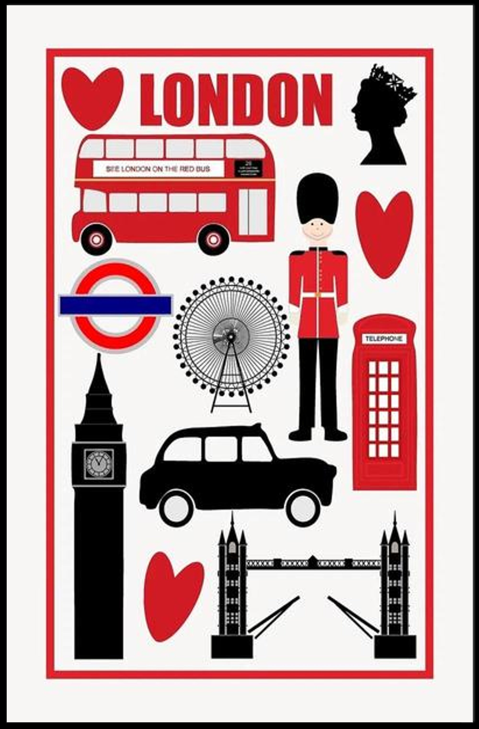 London Icons Poster PosterGoat