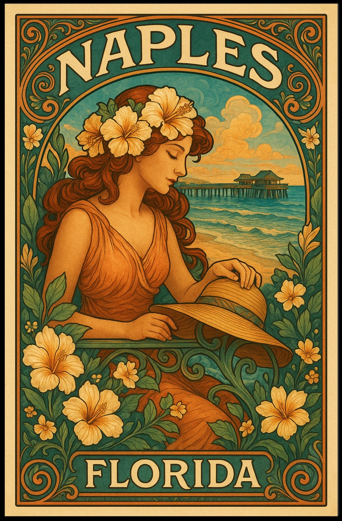 Naples Florida A Tropical Retreat Poster Wall Art Print