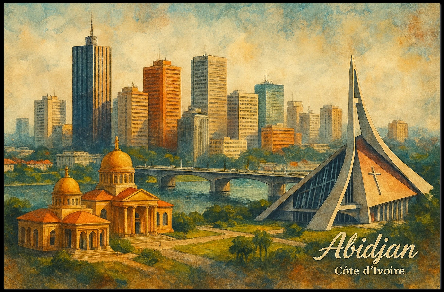 Abidjan CΓ΄te dIvoire Poster