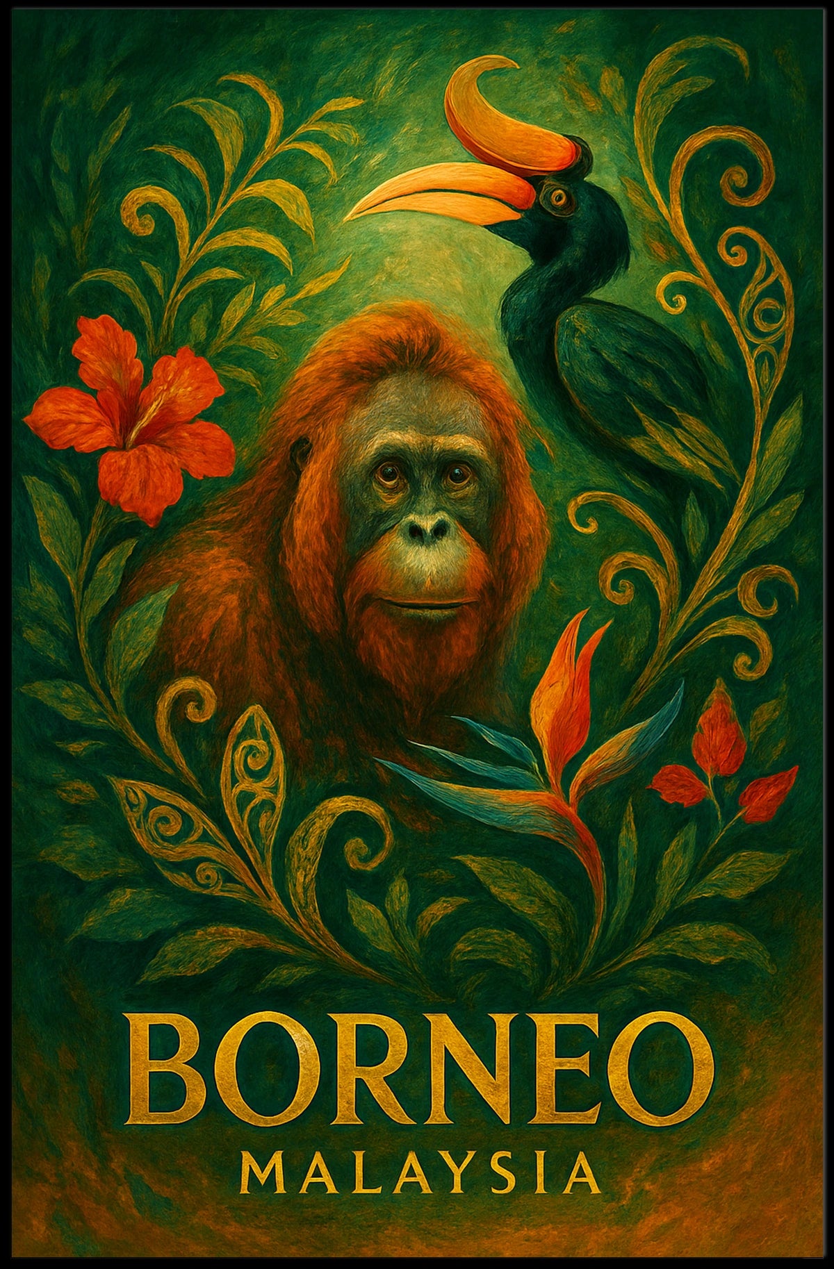 Borneo Wildlife Wonders Poster