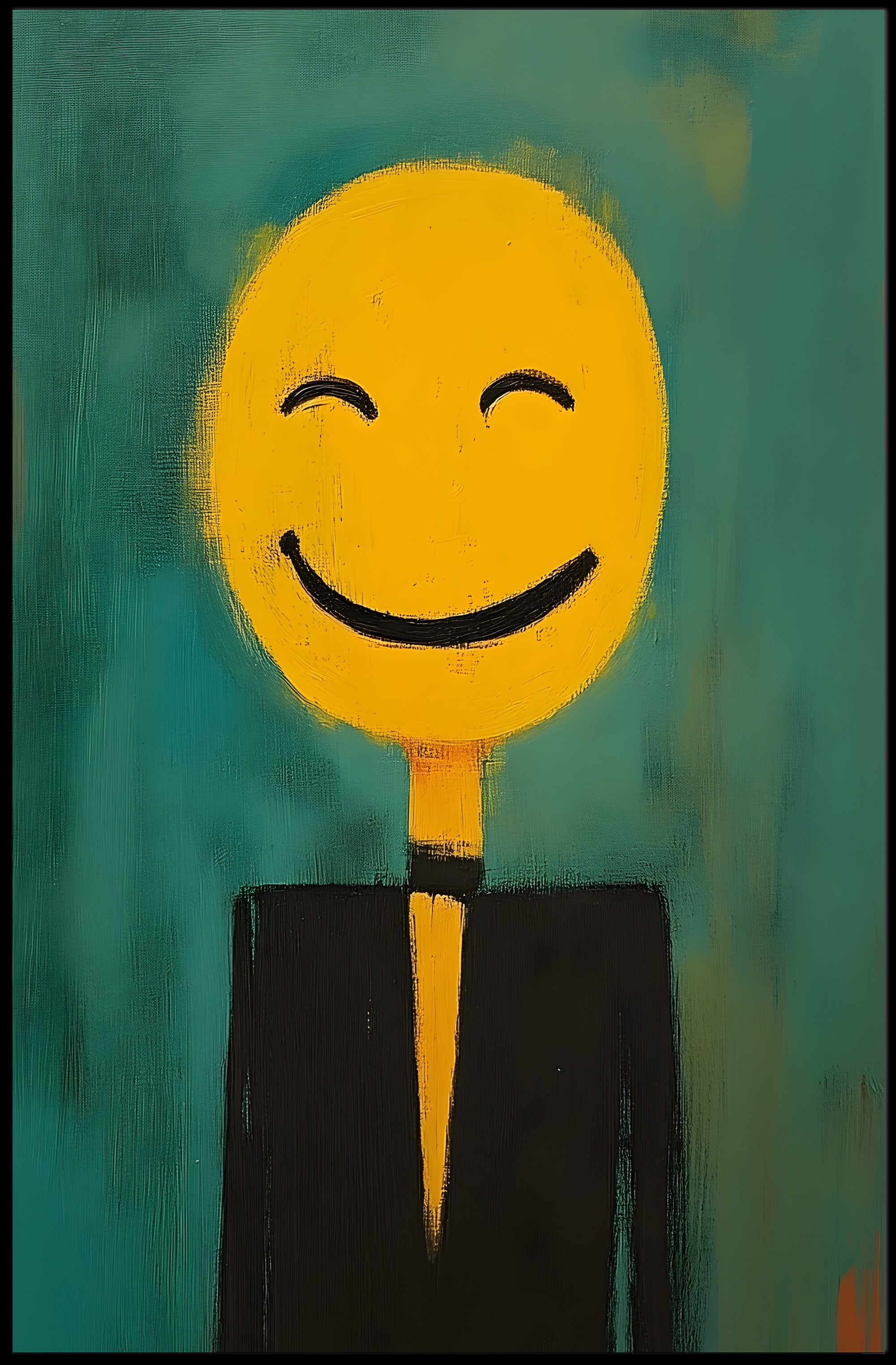Smiley In A Suit Poster Whimsical Wall Art Print