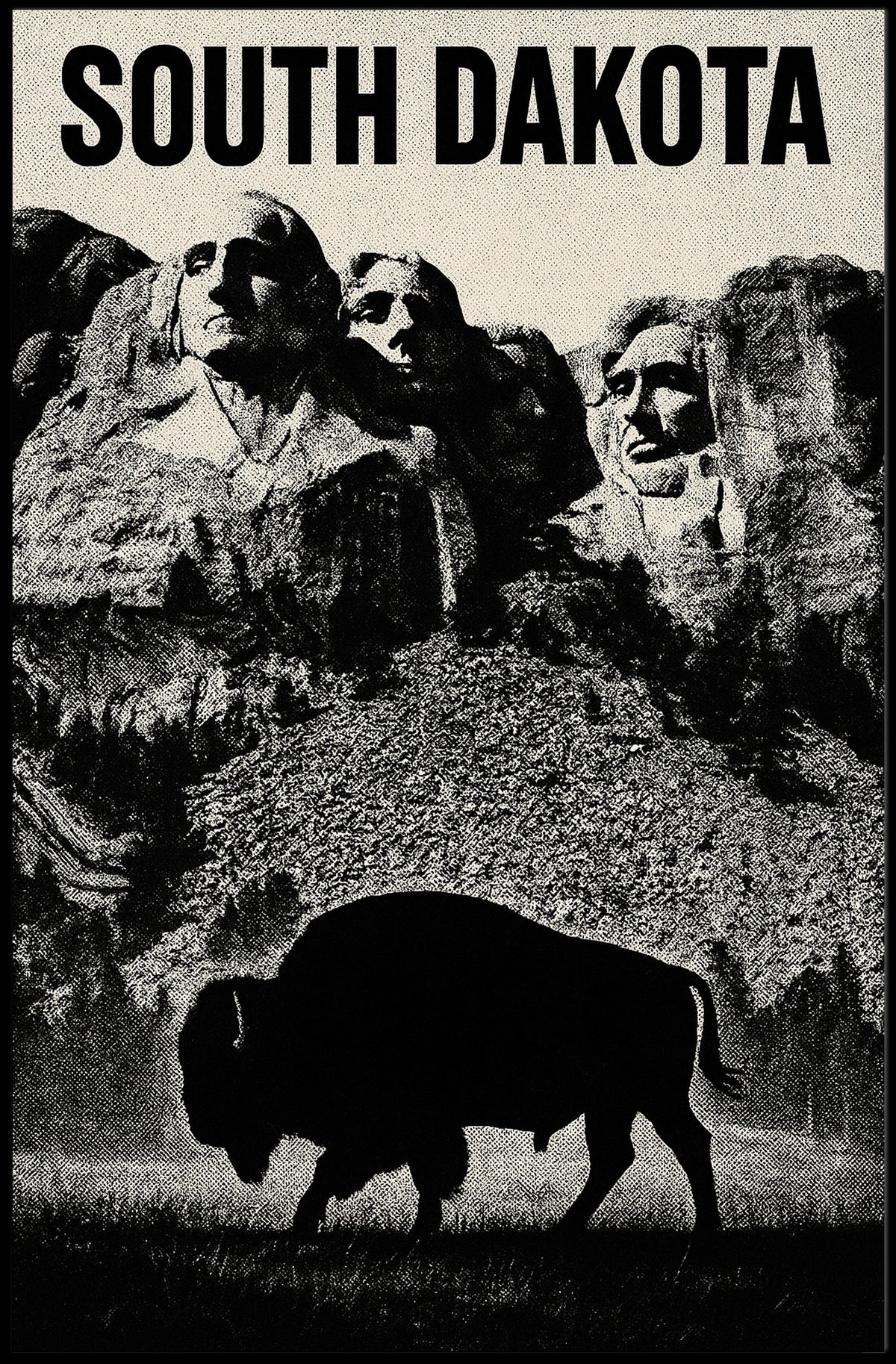 South Dakota Landmarks Poster