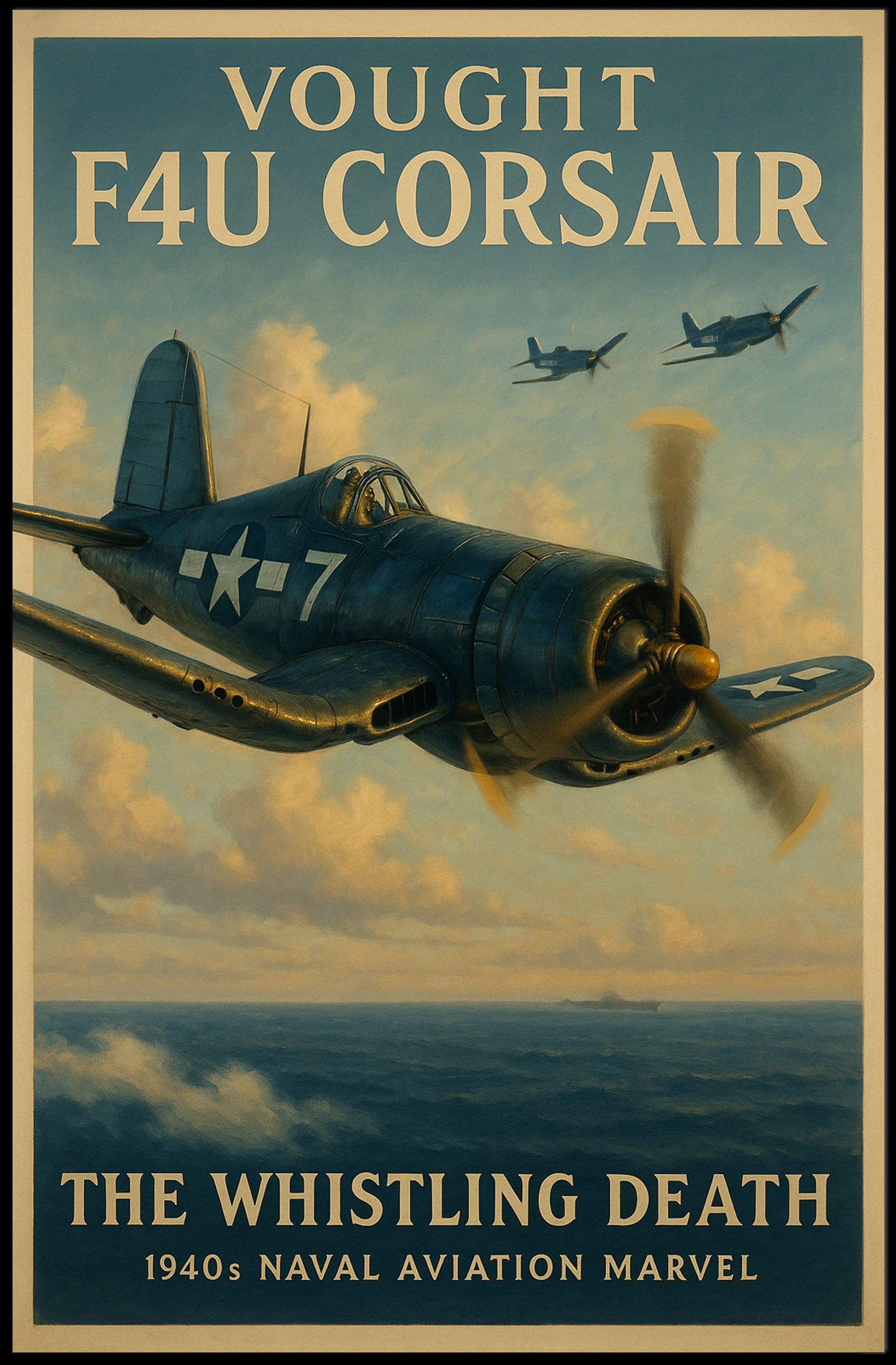 Vought F4U Corsair: The Whistling Death Poster