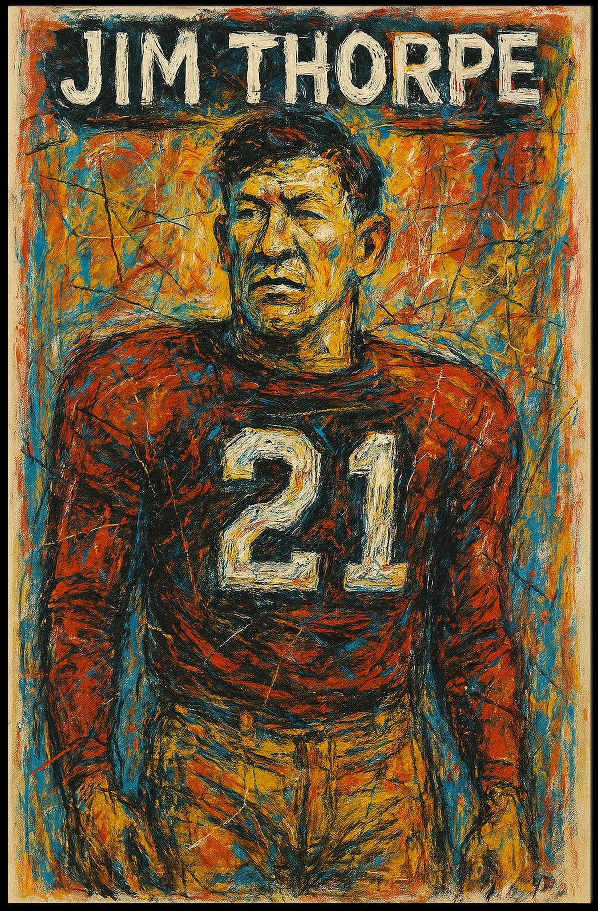 Jim Thorpe Legendary Athlete Poster