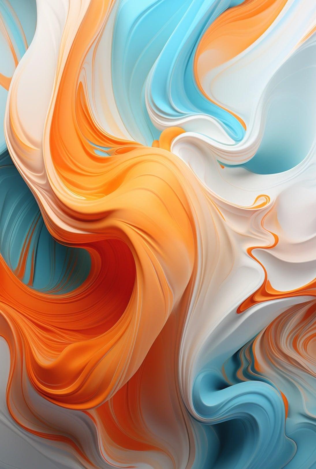 Fluid Energy: Vibrant Abstract, Artistic, or Pop Culture Poster