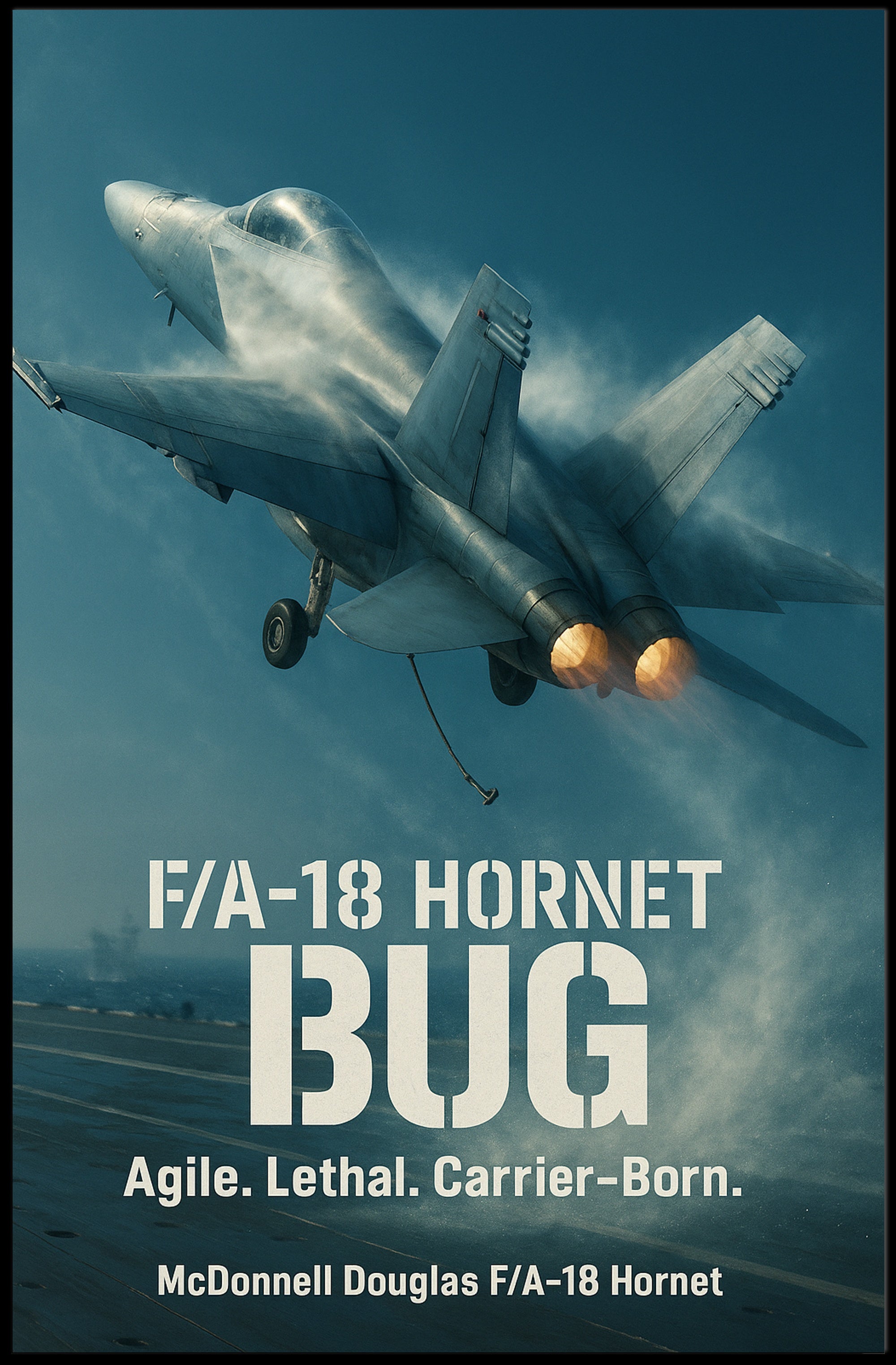 F/A-18 Hornet Fighter Jet in Flight Poster