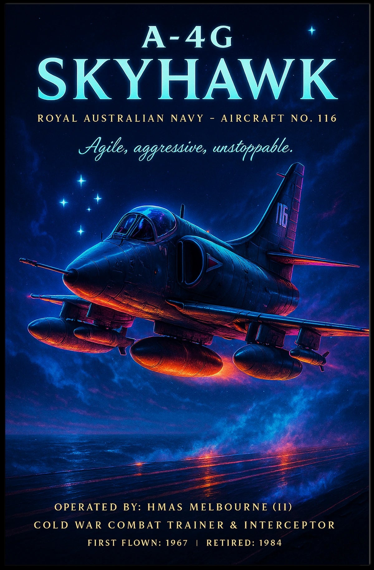 A-4G Skyhawk Royal Australian Navy Aircraft No. 116 Poster
